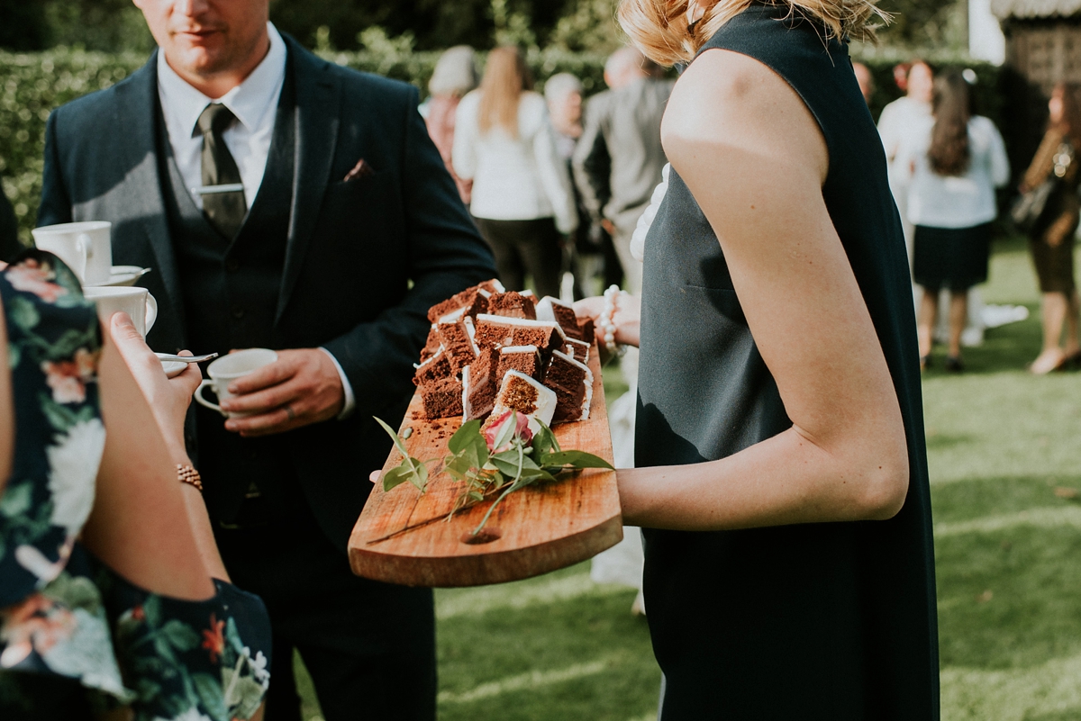 Jesus Peiro dress Botanical Inspired Roman Temple Wedding Larmer Tree Gardens Wiltshire 39