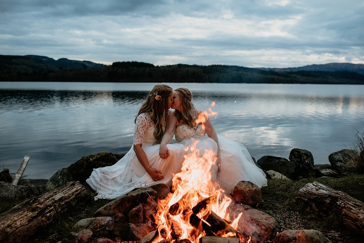 Romantic Lesbian wedding in Scotland 67