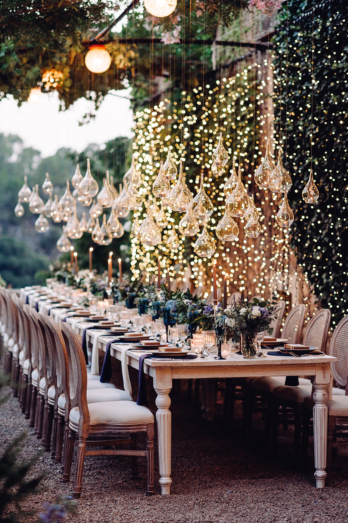 Rosa Clara dress elegant fairylights wedding Mallorca 3 1