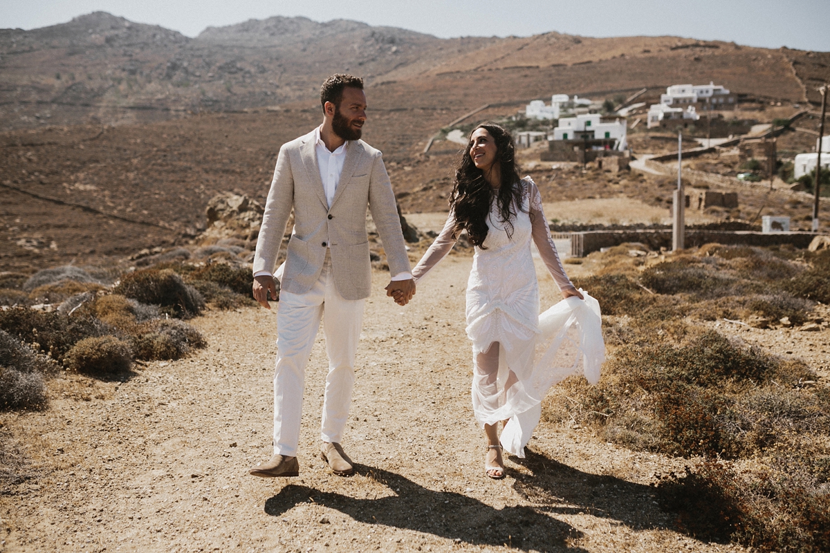 Rue de Seine boho Jewish wedding Mykonos 26