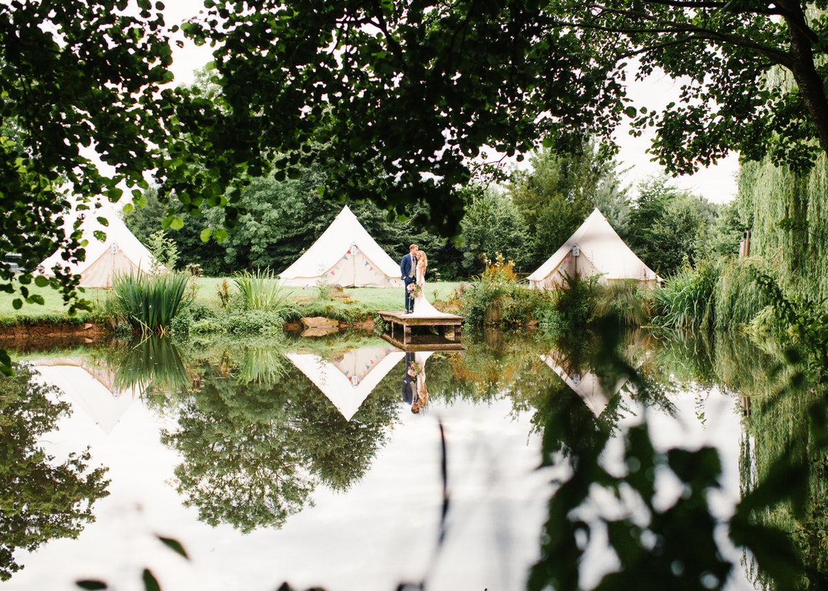Tents at Dewsall Court wedding venue Amy OBoyle Photography