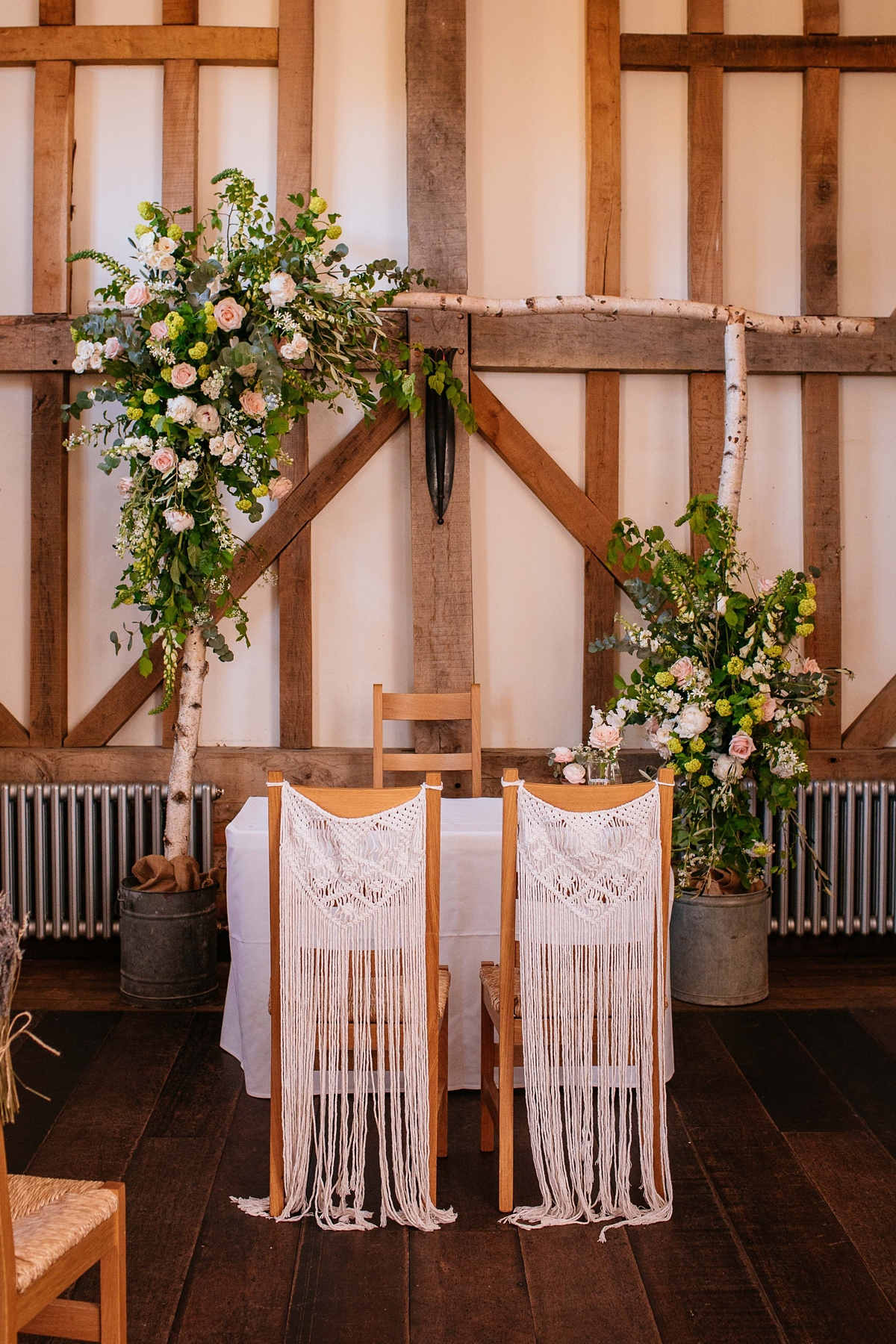 Watters backless Lace dress quintessentially English barn wedding 2