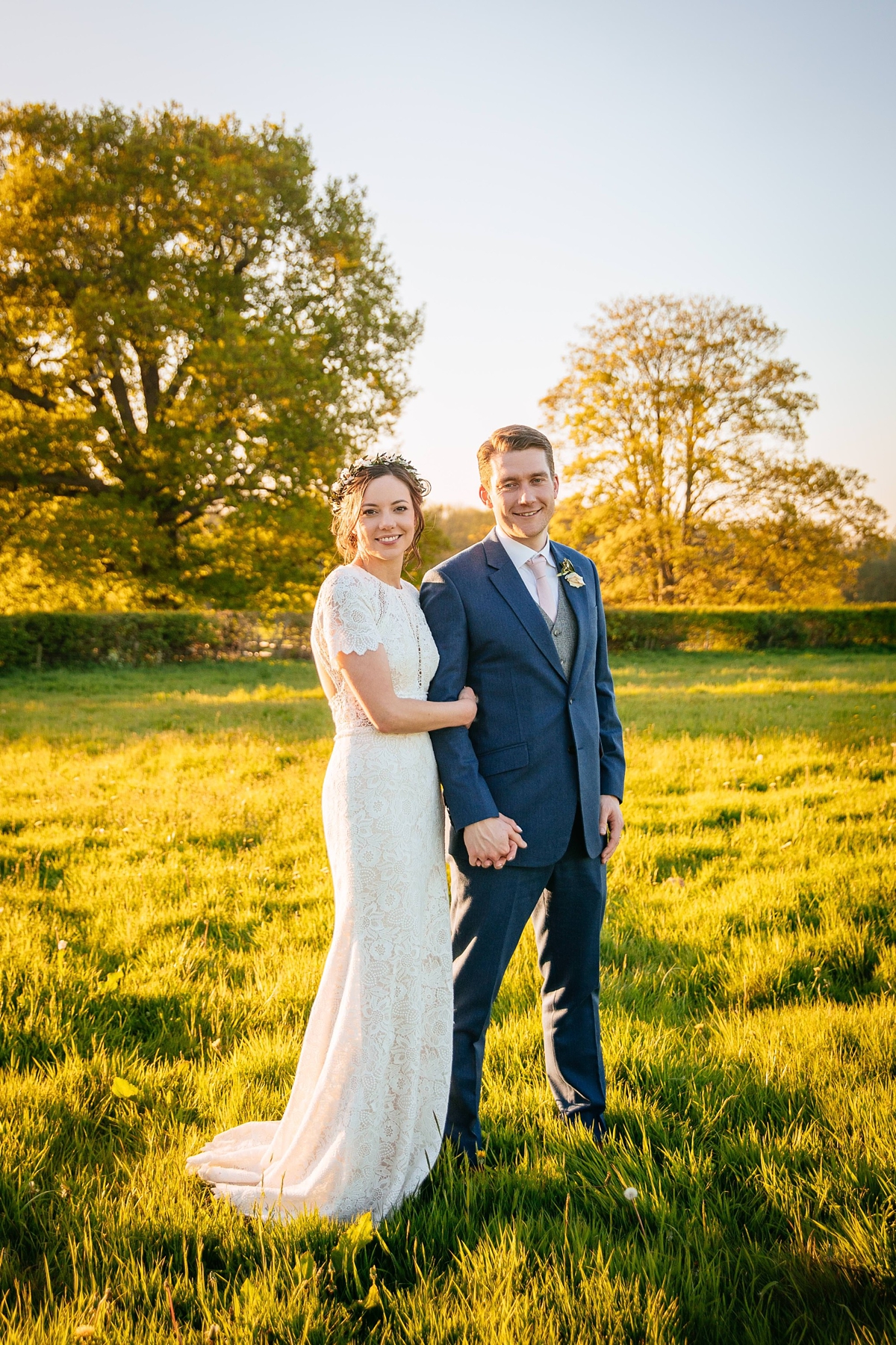 Watters backless Lace dress quintessentially English barn wedding 33