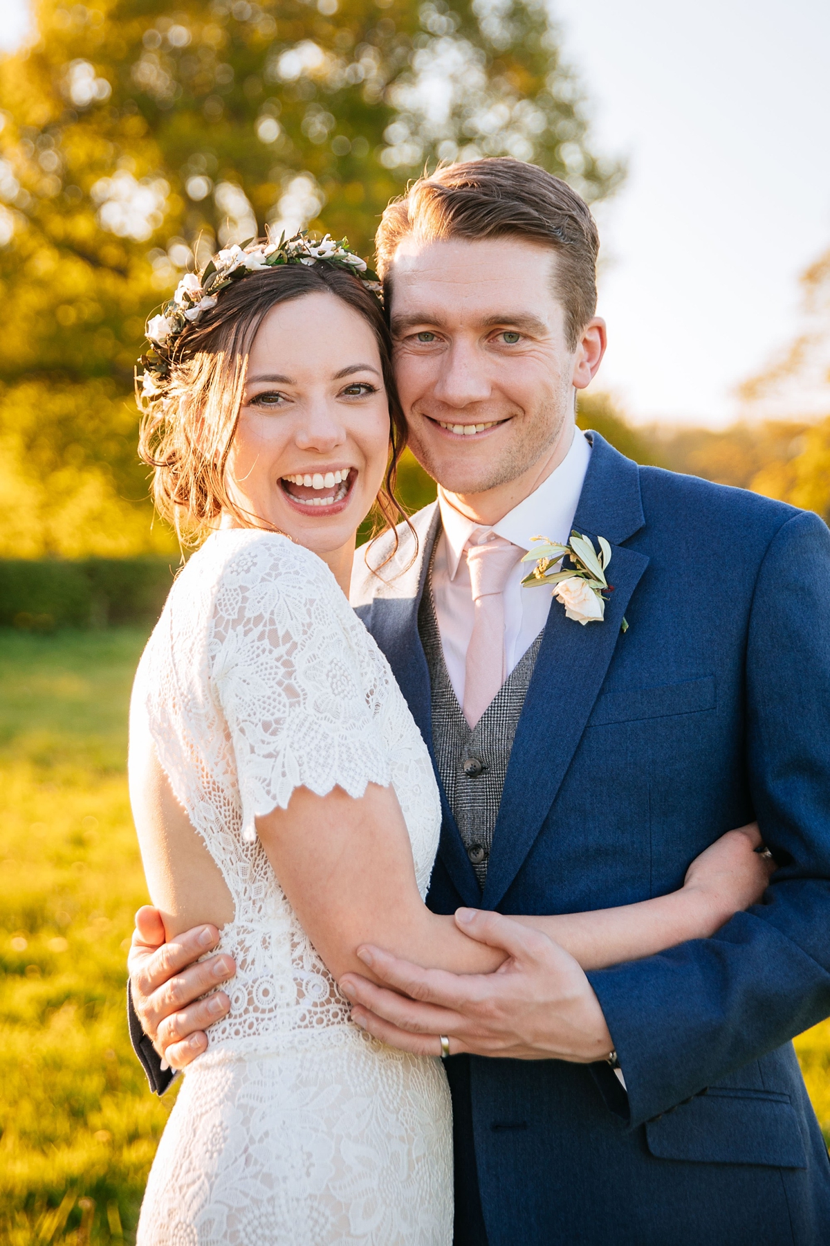 Watters backless Lace dress quintessentially English barn wedding 34