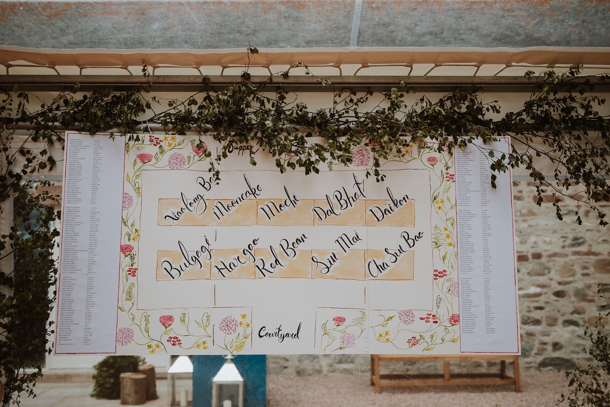 Yellow floral embroidered dress Scottish wedding Caro Weiss Photography 11