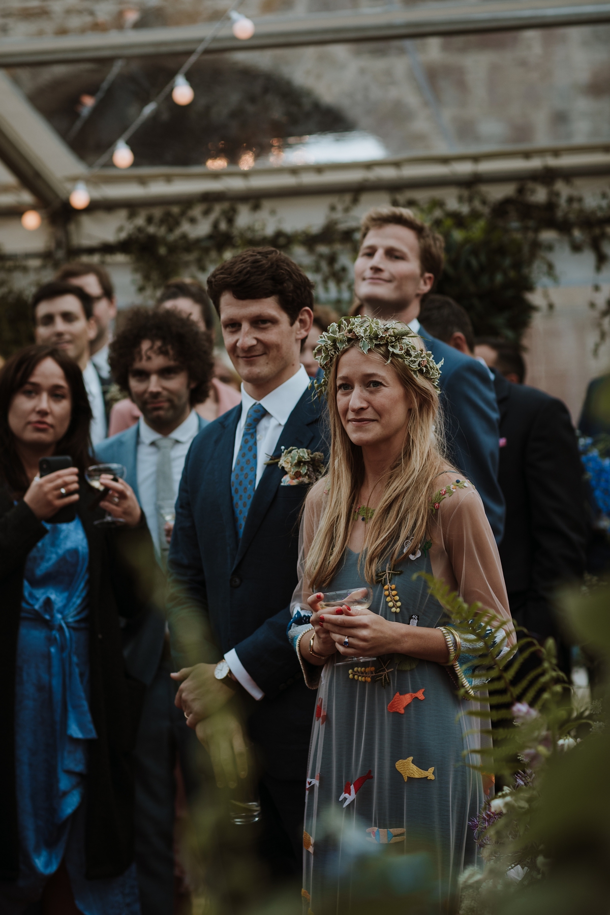 Yellow floral embroidered dress Scottish wedding Caro Weiss Photography 65