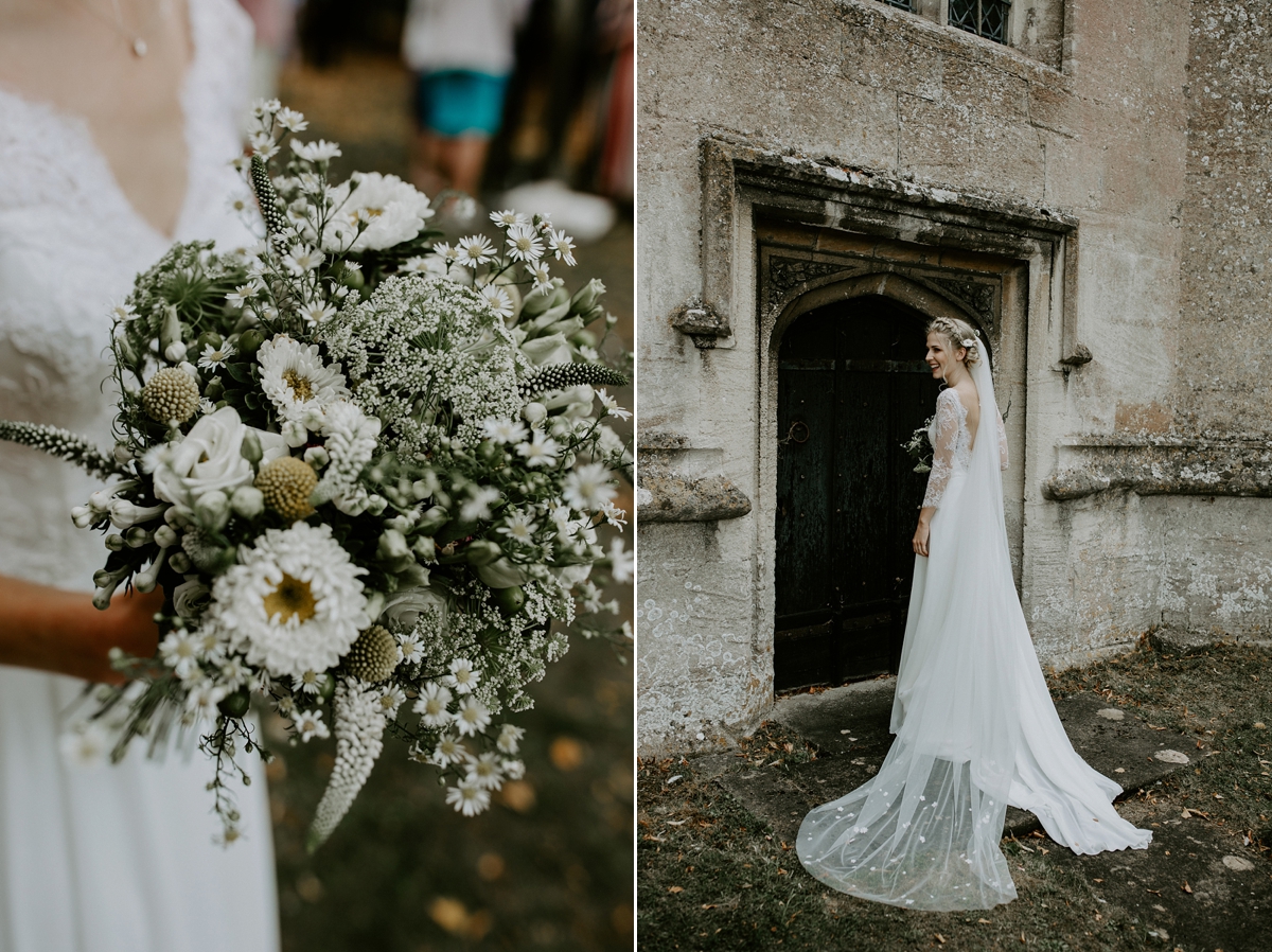 24 Scandi inspired River Thames wedding London - Green Wedding Shoes and a Back Necklace for a Marquee Wedding on the Banks Of The Thames 24 Scandi inspired River Thames wedding London