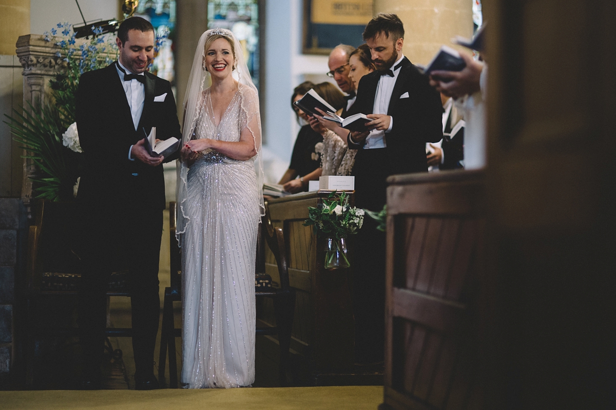 28 Jenny Packham dress 1930s house party wedding