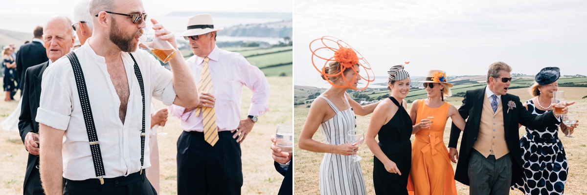 30 A floral Charlotte Balbier dress for a relaxed summer wedding in Devon