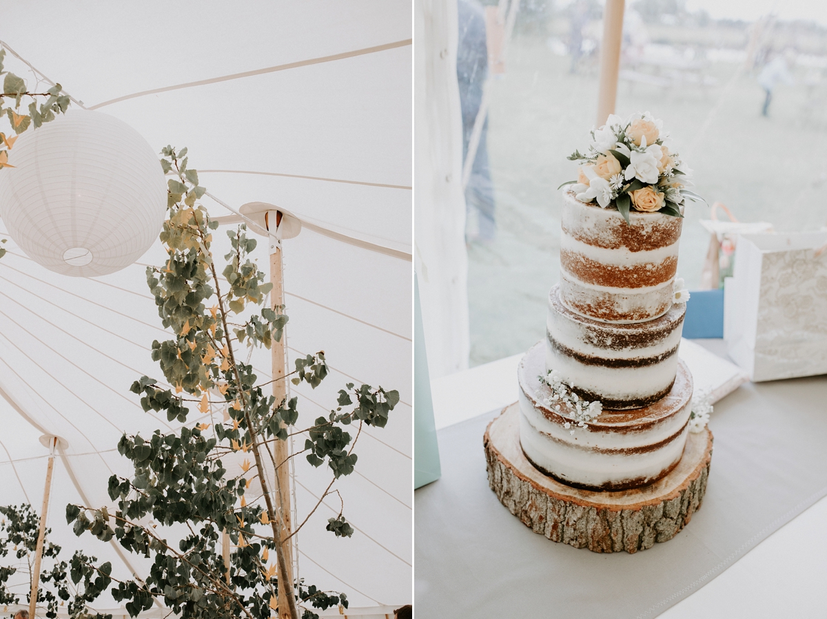 30 Scandi inspired River Thames wedding London - Green Wedding Shoes and a Back Necklace for a Marquee Wedding on the Banks Of The Thames 30 Scandi inspired River Thames wedding London