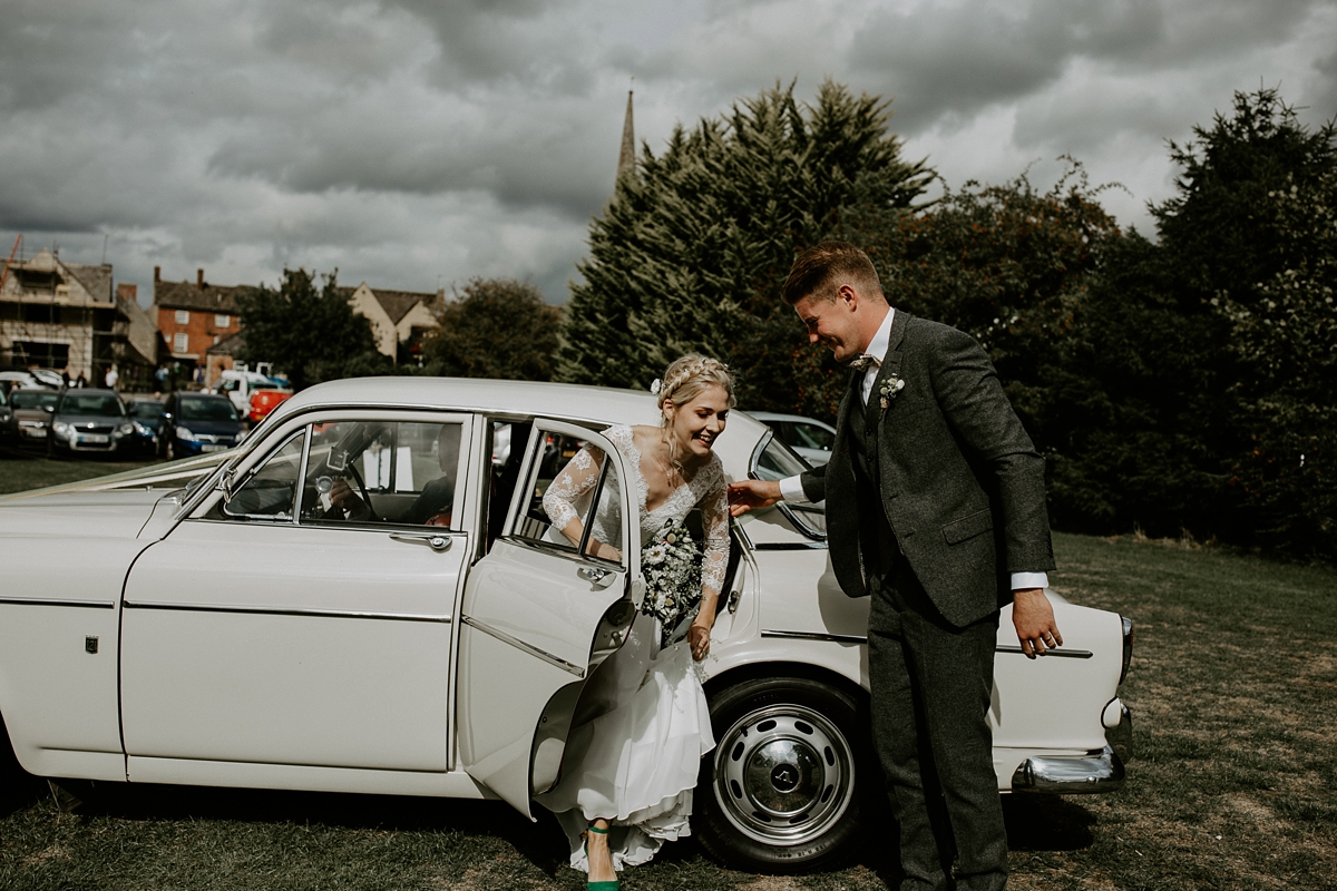 32 Scandi inspired River Thames wedding London - Green Wedding Shoes and a Back Necklace for a Marquee Wedding on the Banks Of The Thames 32 Scandi inspired River Thames wedding London