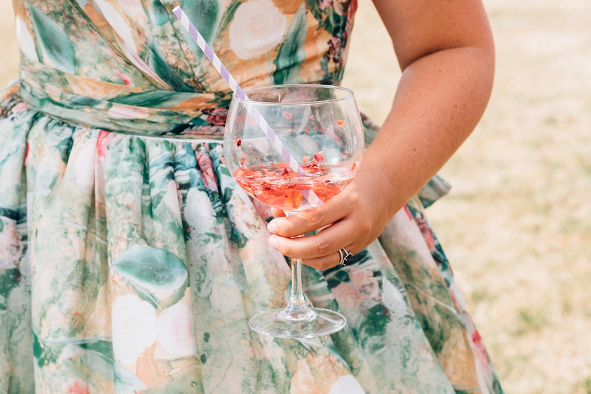 33 A floral Charlotte Balbier dress for a relaxed summer wedding in Devon