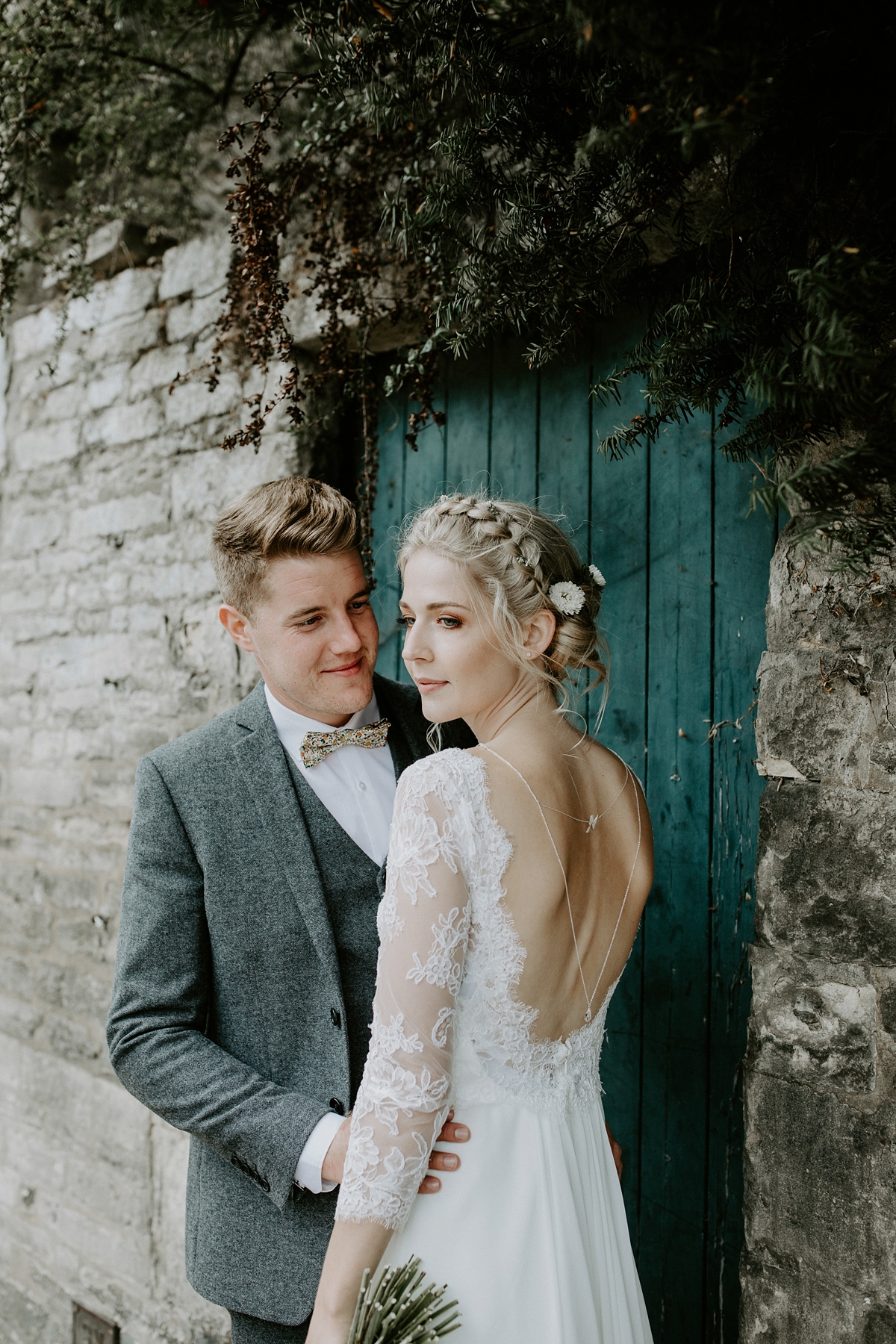 46 Scandi inspired River Thames wedding London - Green Wedding Shoes and a Back Necklace for a Marquee Wedding on the Banks Of The Thames 46 Scandi inspired River Thames wedding London