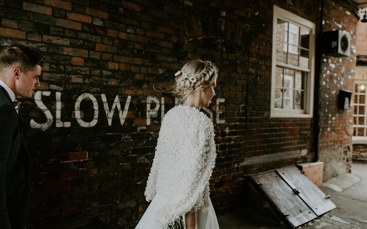 47 Scandi inspired River Thames wedding London - Green Wedding Shoes and a Back Necklace for a Marquee Wedding on the Banks Of The Thames 47 Scandi inspired River Thames wedding London