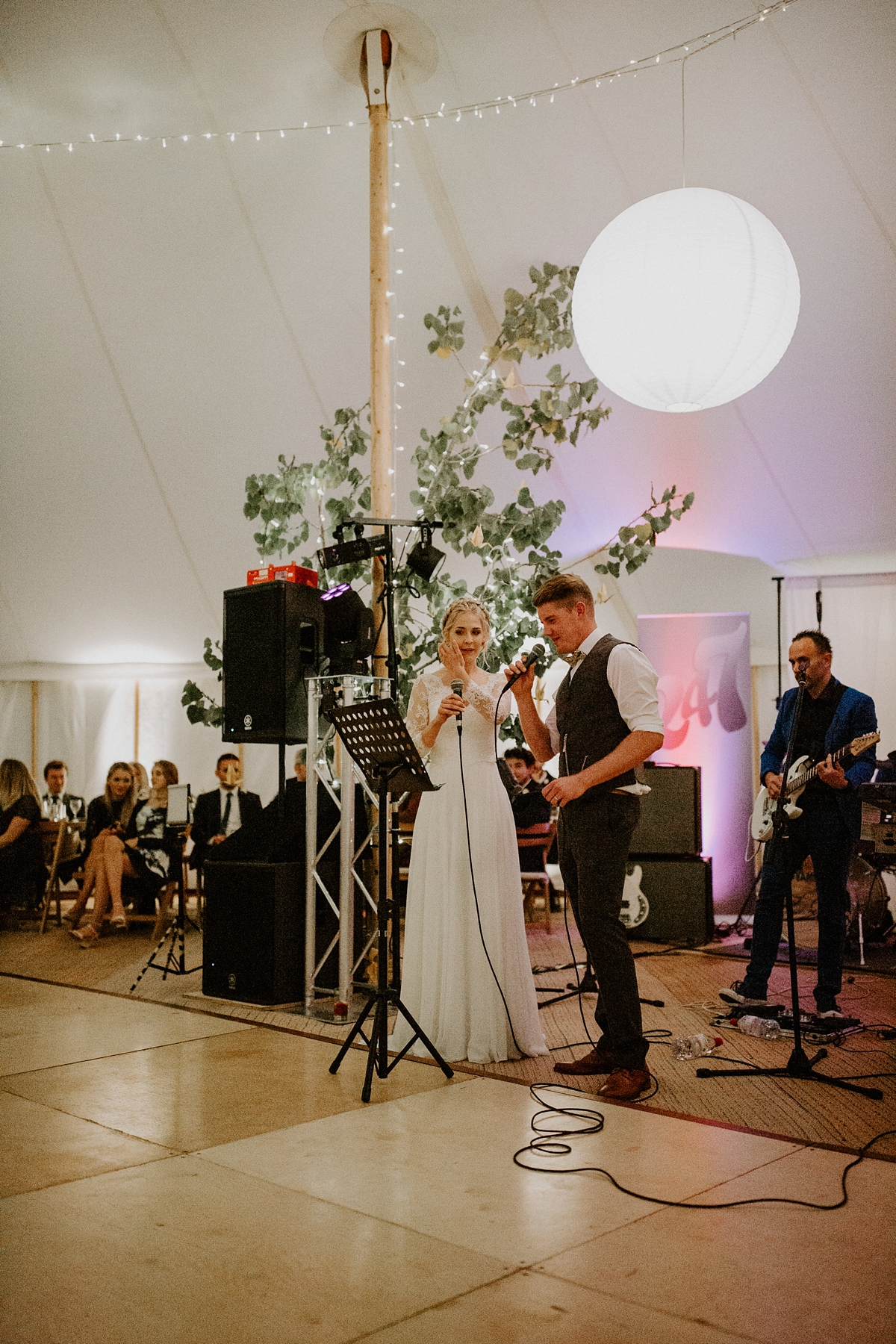 55 Scandi inspired River Thames wedding London - Green Wedding Shoes and a Back Necklace for a Marquee Wedding on the Banks Of The Thames 55 Scandi inspired River Thames wedding London