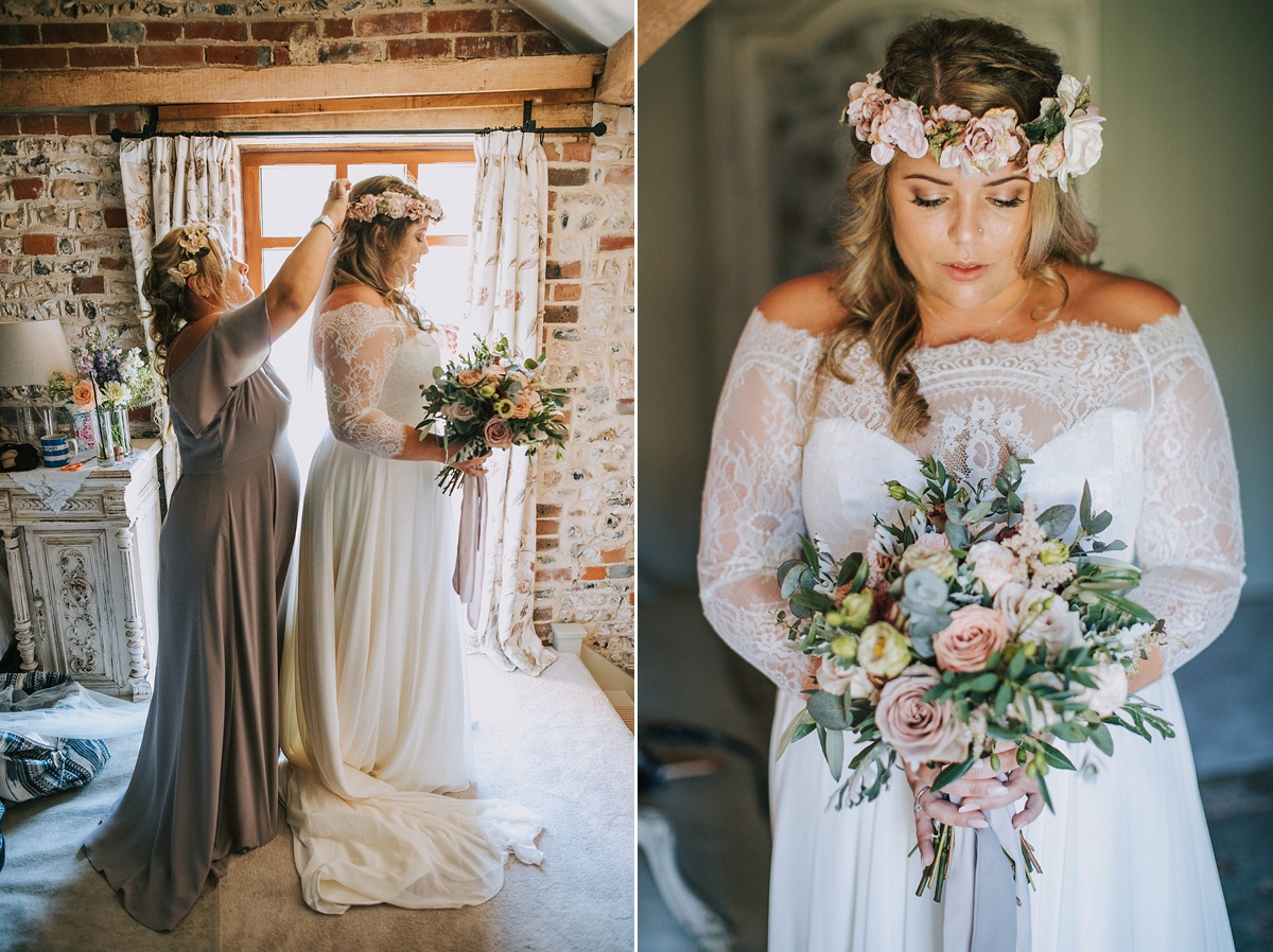 Augusta Jones Upwaltham Barn wedding West Sussex 14 - An Upwaltham Barn Wedding in West Sussex + a Bride in Lace Sleeved Augusta Jones Augusta Jones Upwaltham Barn wedding West Sussex 14
