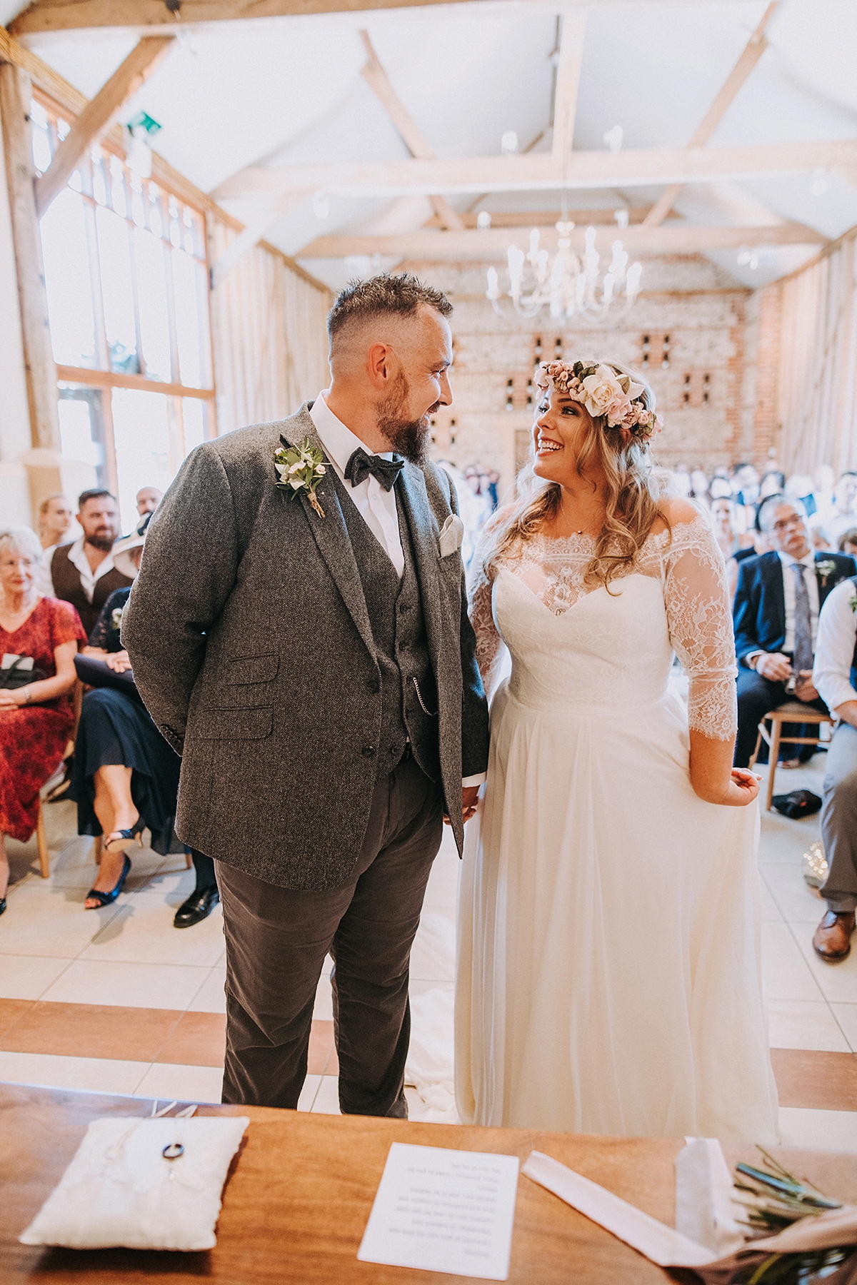 Augusta Jones Upwaltham Barn wedding West Sussex 22 - An Upwaltham Barn Wedding in West Sussex + a Bride in Lace Sleeved Augusta Jones Augusta Jones Upwaltham Barn wedding West Sussex 22