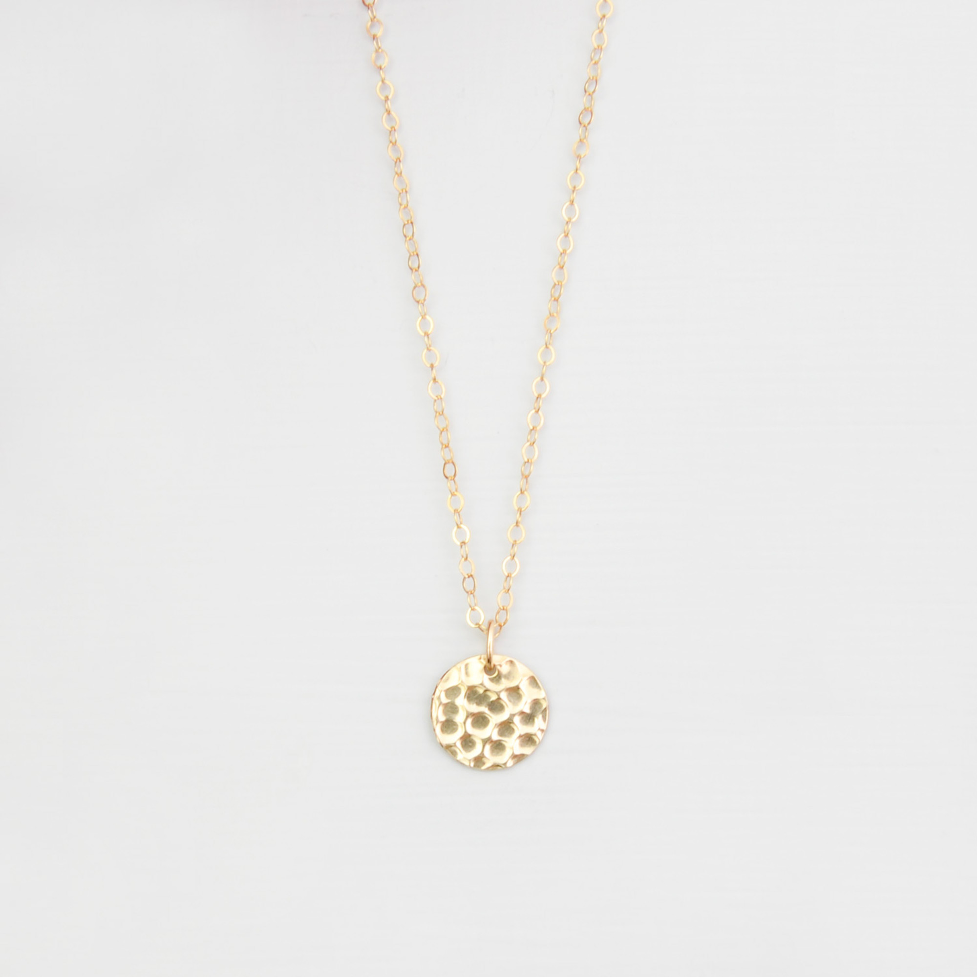 Britten Anthology hammered disk necklace 14k gold filled Effie Britten Anthology