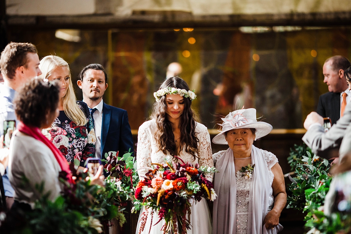 Daarlana dress colourful bohemian barn wedding 38