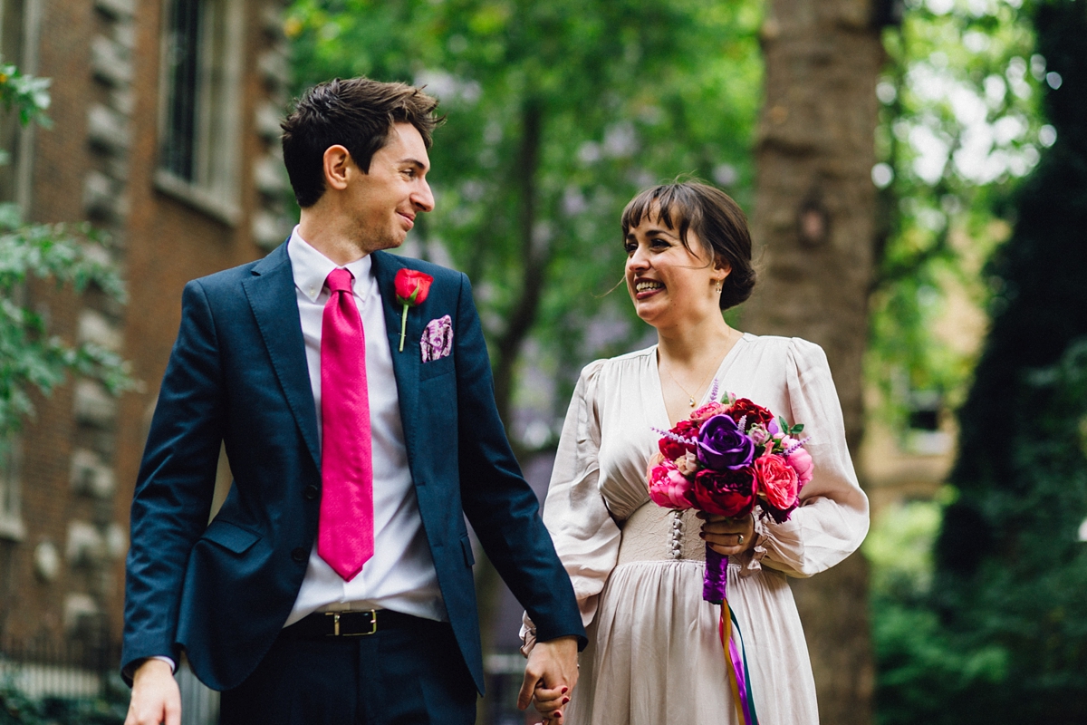 Ghost dress jewel toned colourful London wedding 23 - A Vintage Inspired Ghost London Gown For a Handmade + Jewel Toned London Wedding Ghost dress jewel toned colourful London wedding 23