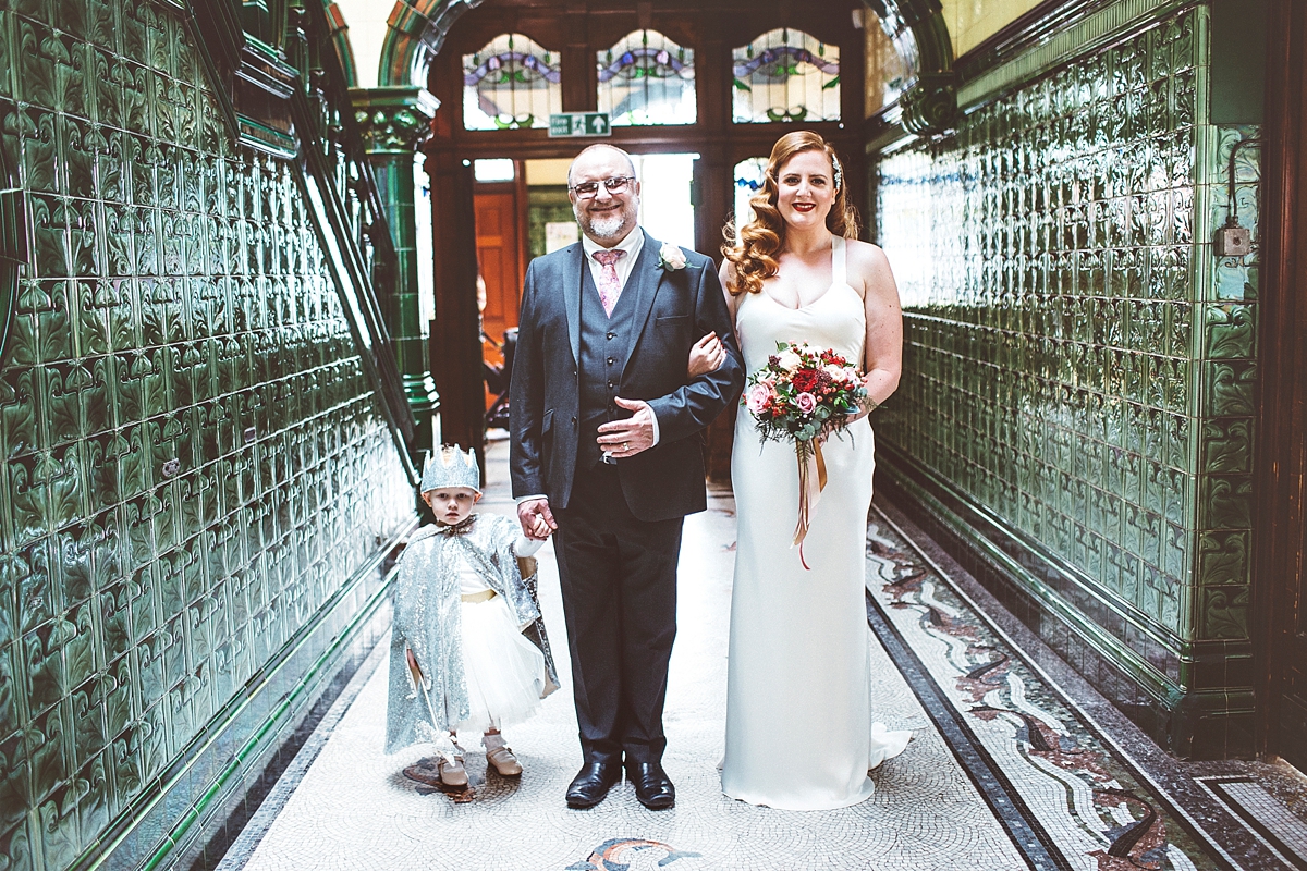 Halfpenny London bride Vintage inspired Manchester Victorian Baths wedding 18