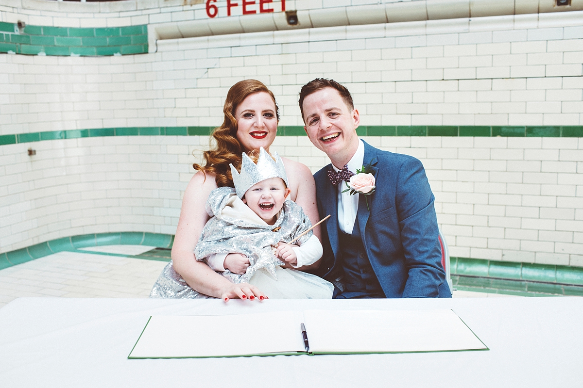 Halfpenny London bride Vintage inspired Manchester Victorian Baths wedding 27