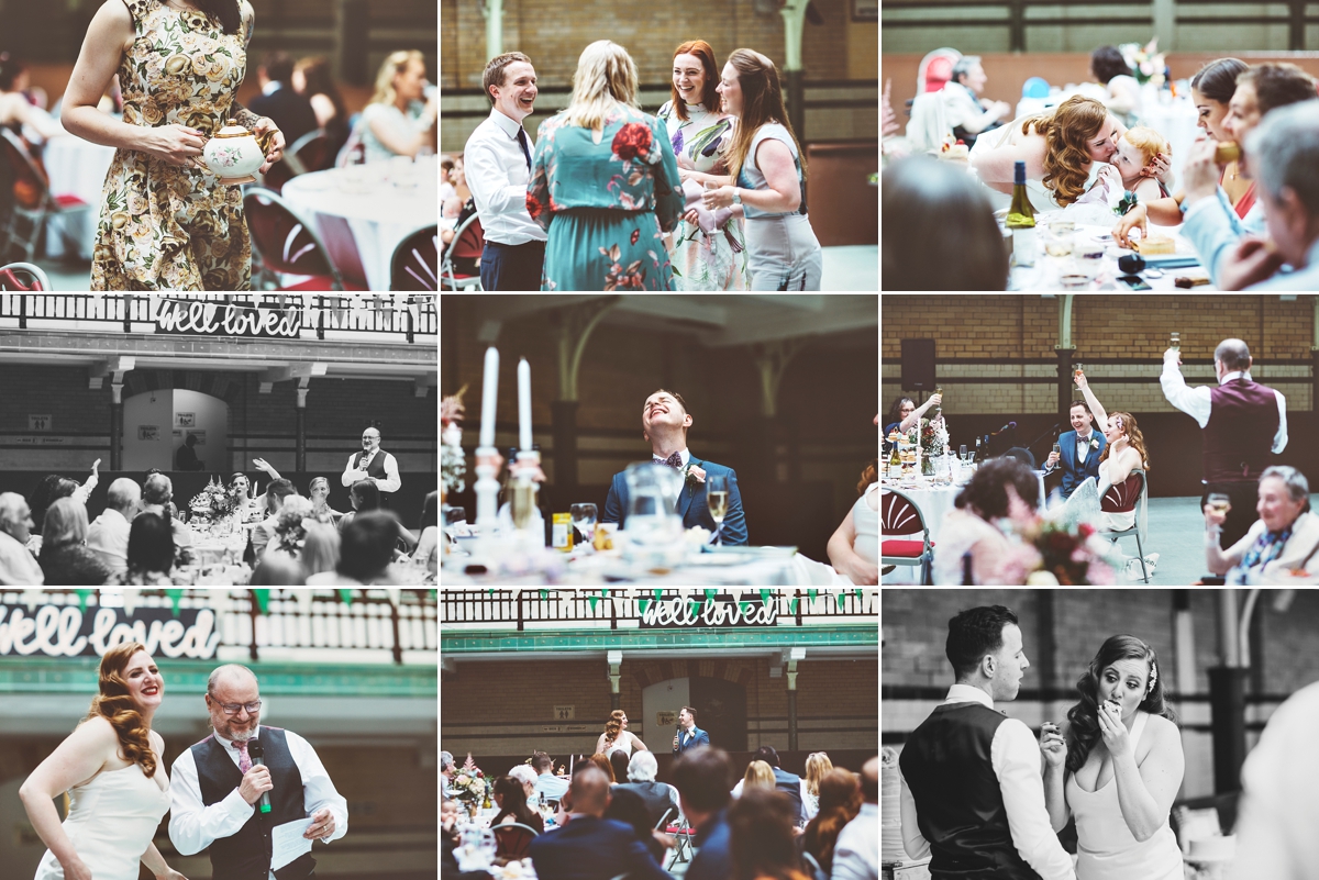 Halfpenny London bride Vintage inspired Manchester Victorian Baths wedding 46