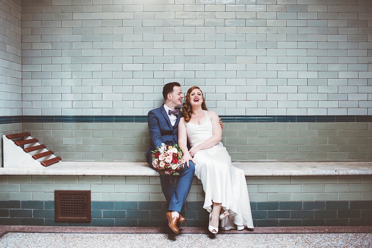 Halfpenny London bride Vintage inspired Manchester Victorian Baths wedding 51