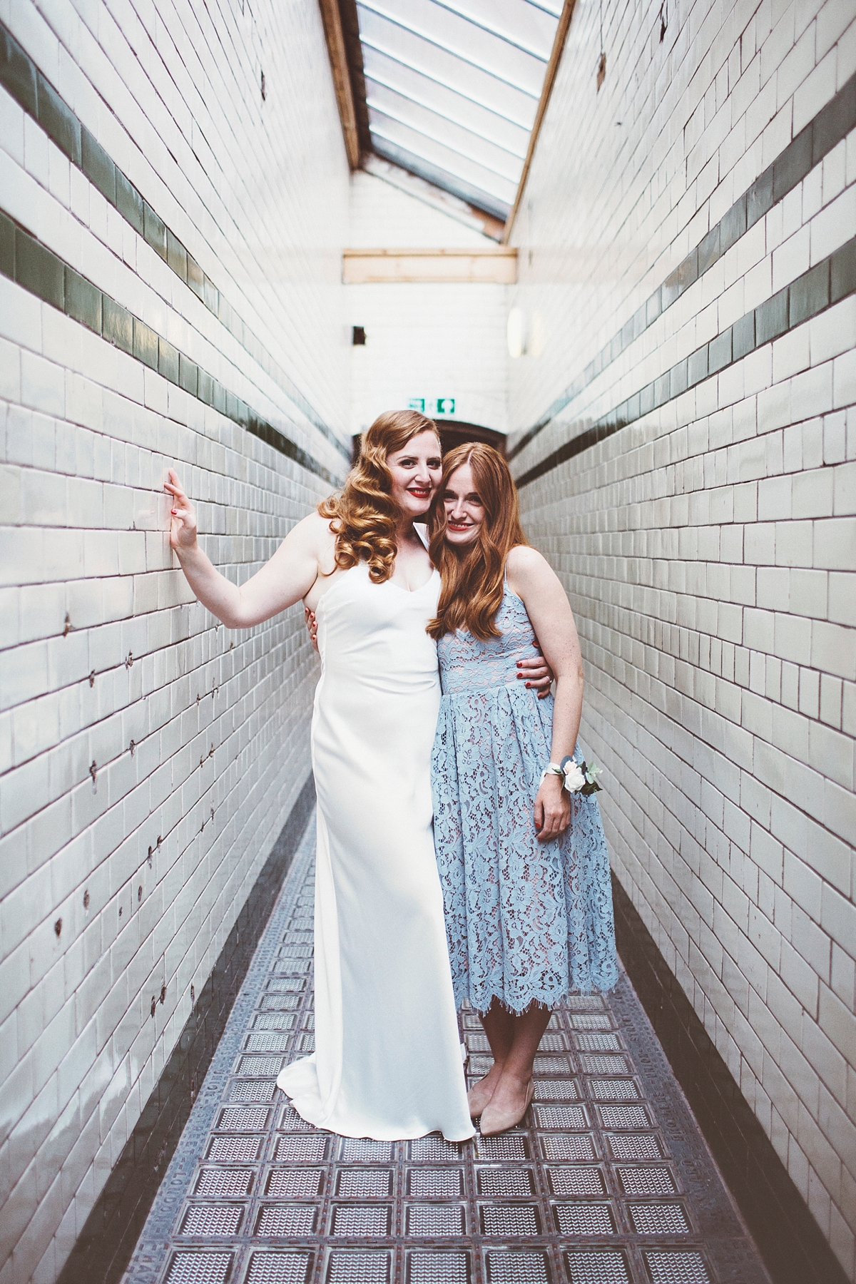 Halfpenny London bride Vintage inspired Manchester Victorian Baths wedding 53