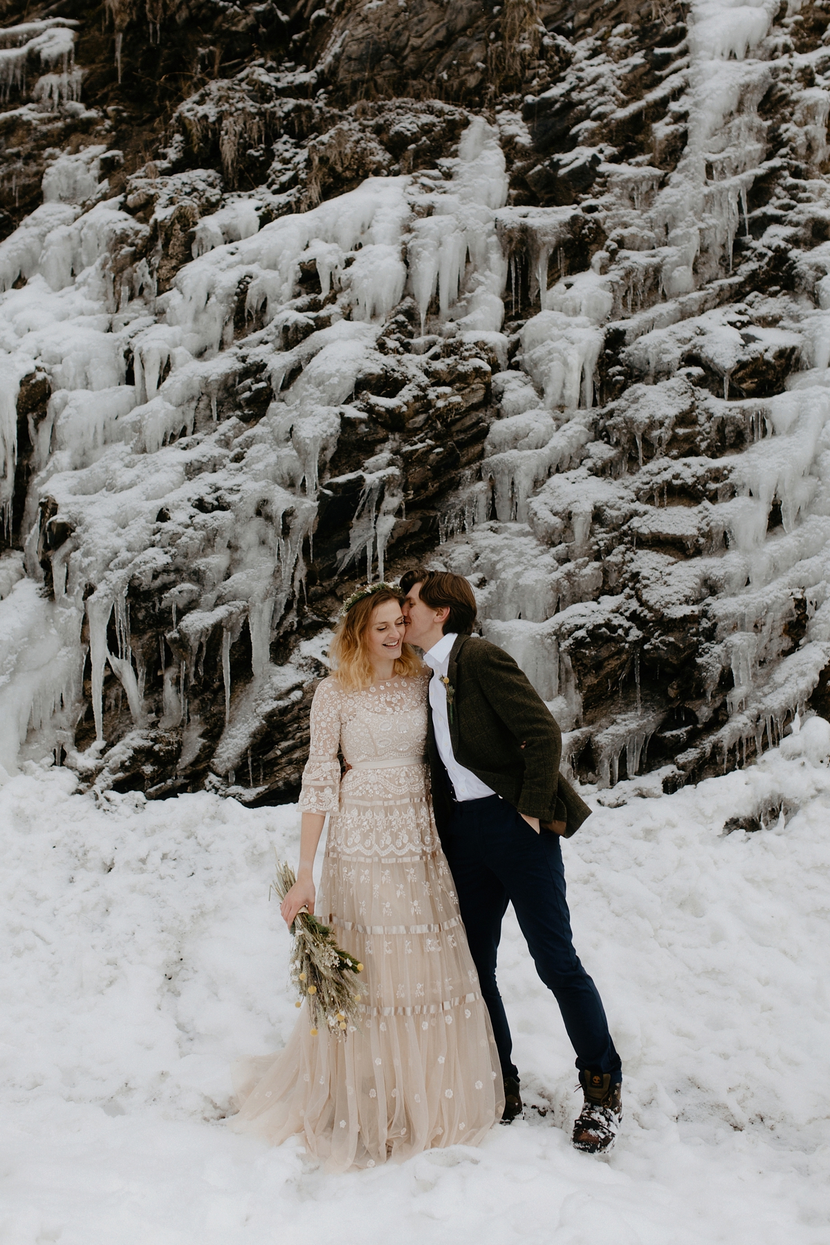 Intimate winter elopement Needle Thread dress 36