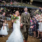 A real flower petal confetti moment