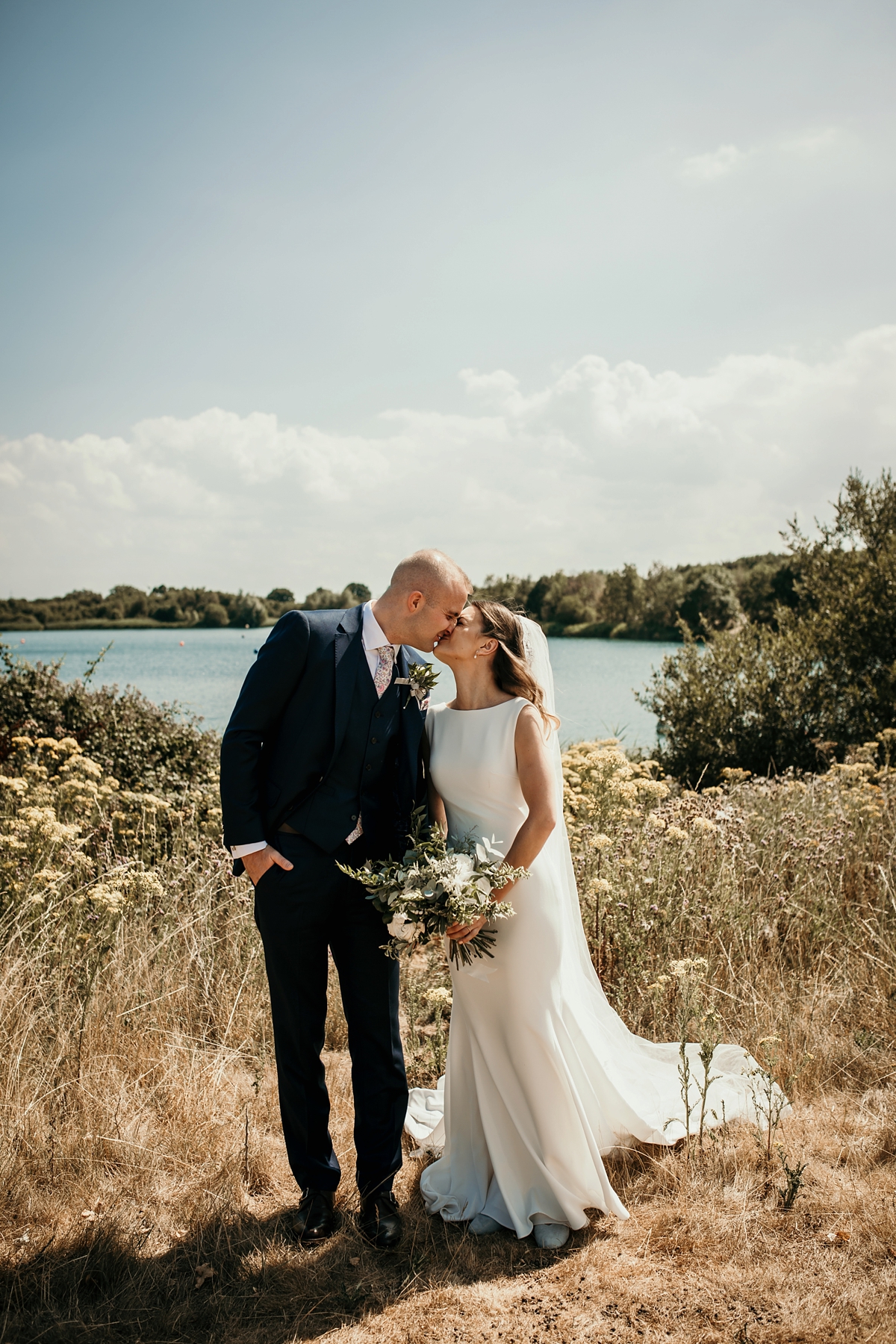 Pronovias bride elegant walled garden wedding in Essex 14