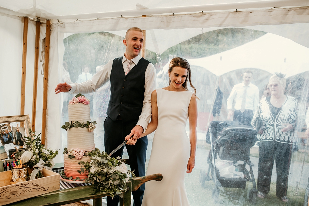 Pronovias bride elegant walled garden wedding in Essex 38