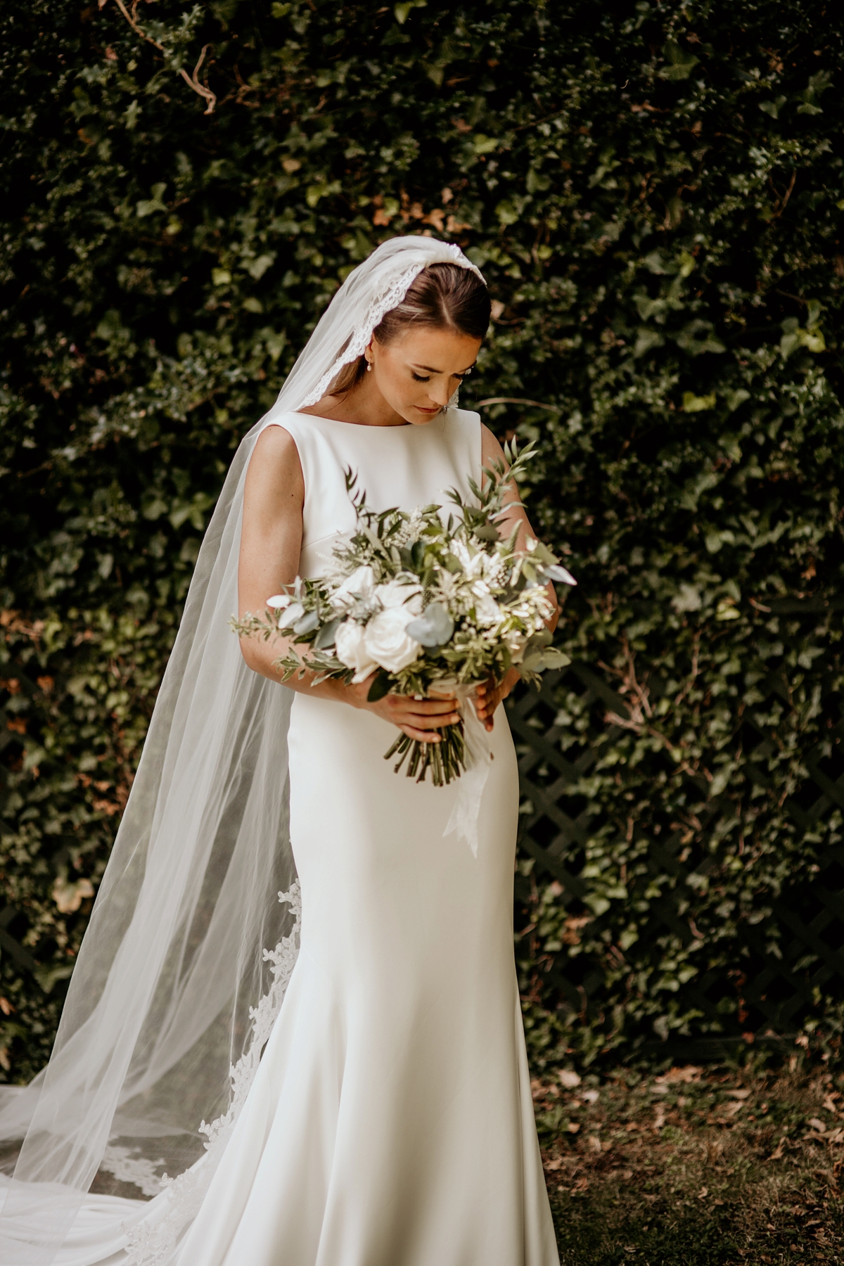 Pronovias bride elegant walled garden wedding in Essex 5