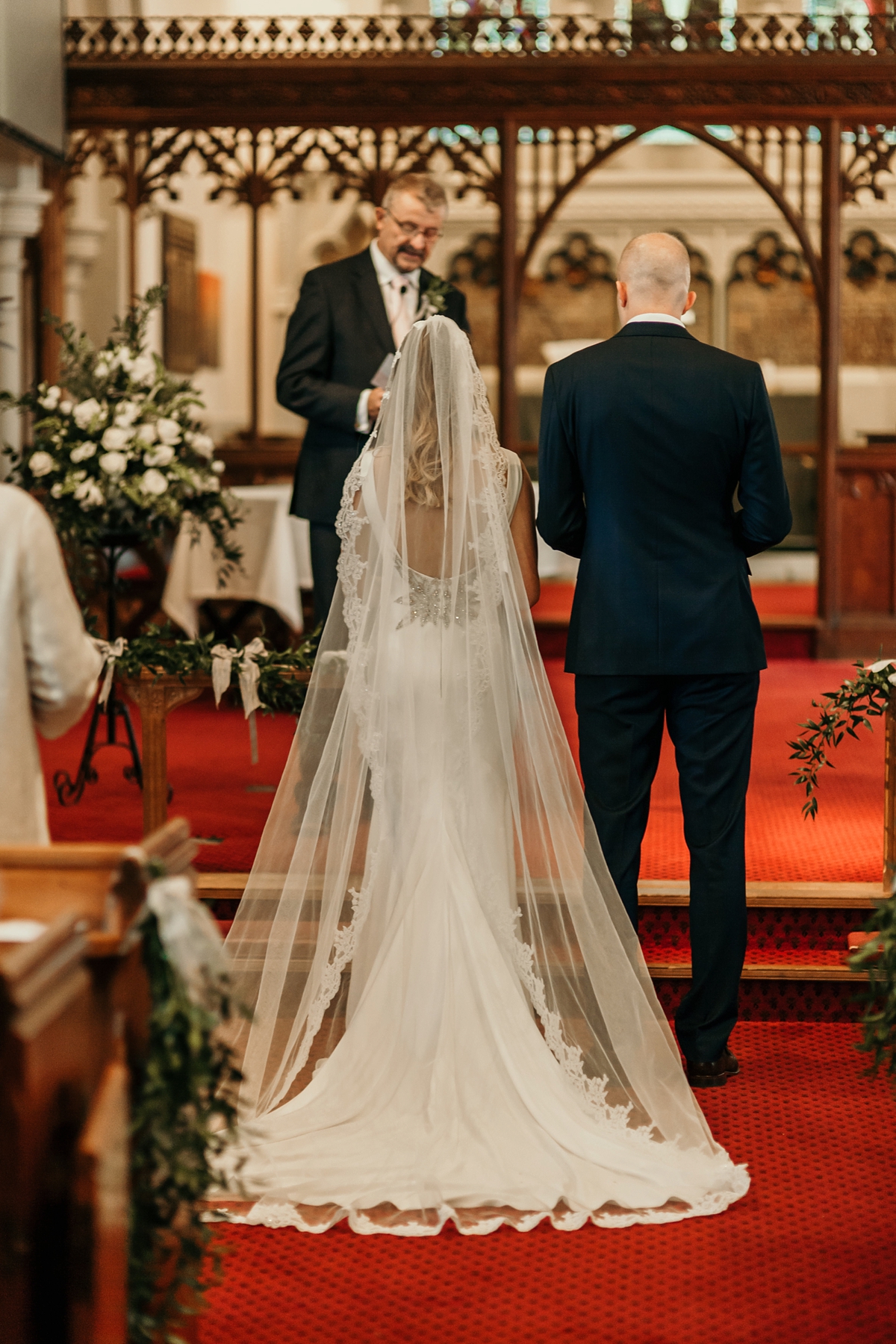 Pronovias bride elegant walled garden wedding in Essex 9