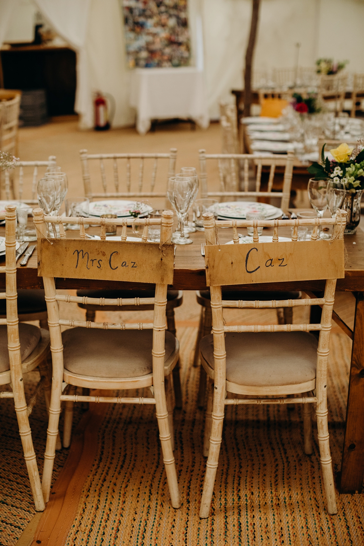 Stewart Parvin dress rainy day wedding at home Richard Skins Photography 2