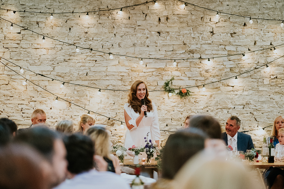 01 Feminist bride giving a speech at her wedding