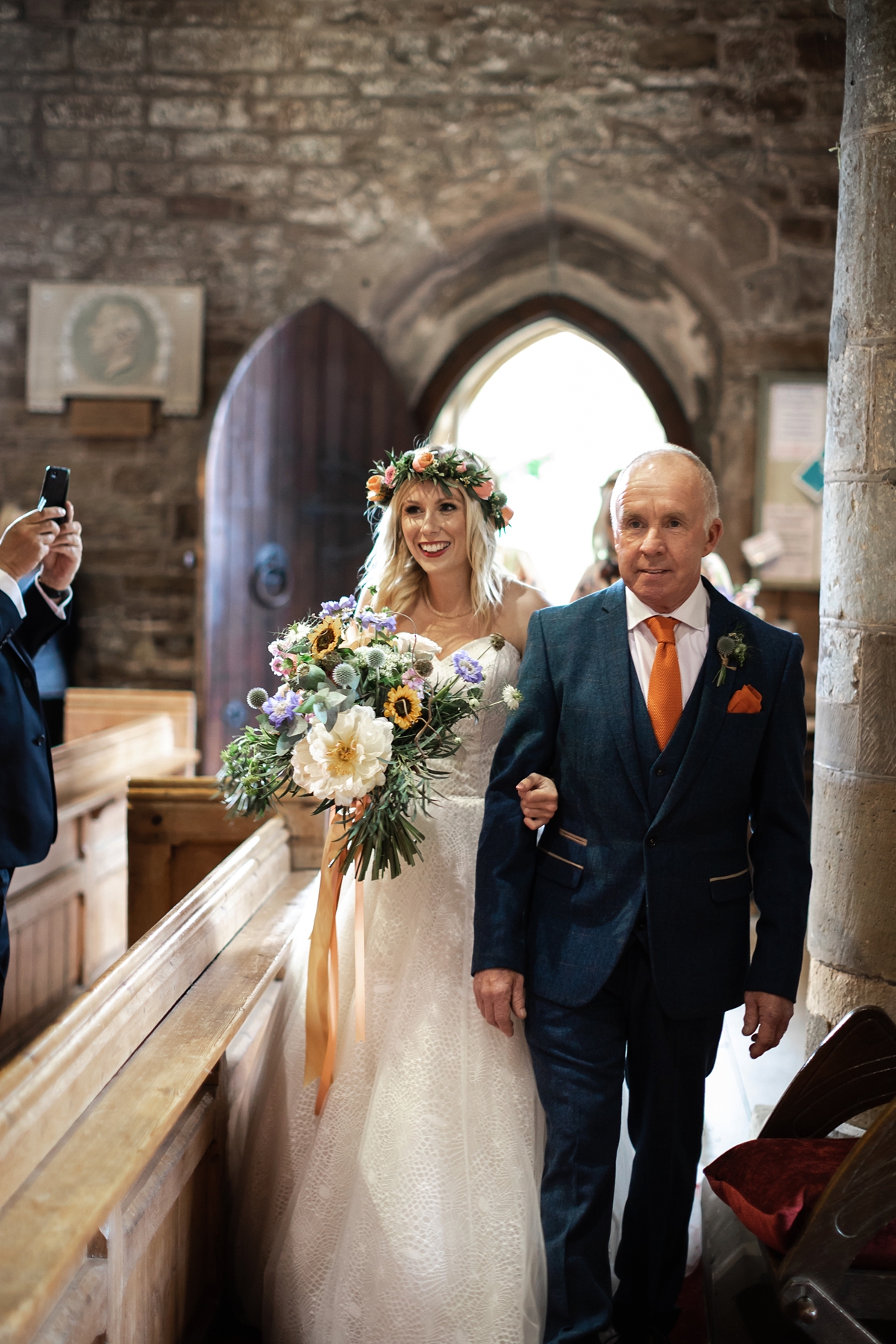 10 Charlotte Balbier dress nature inspired barn wedding Yorkshire