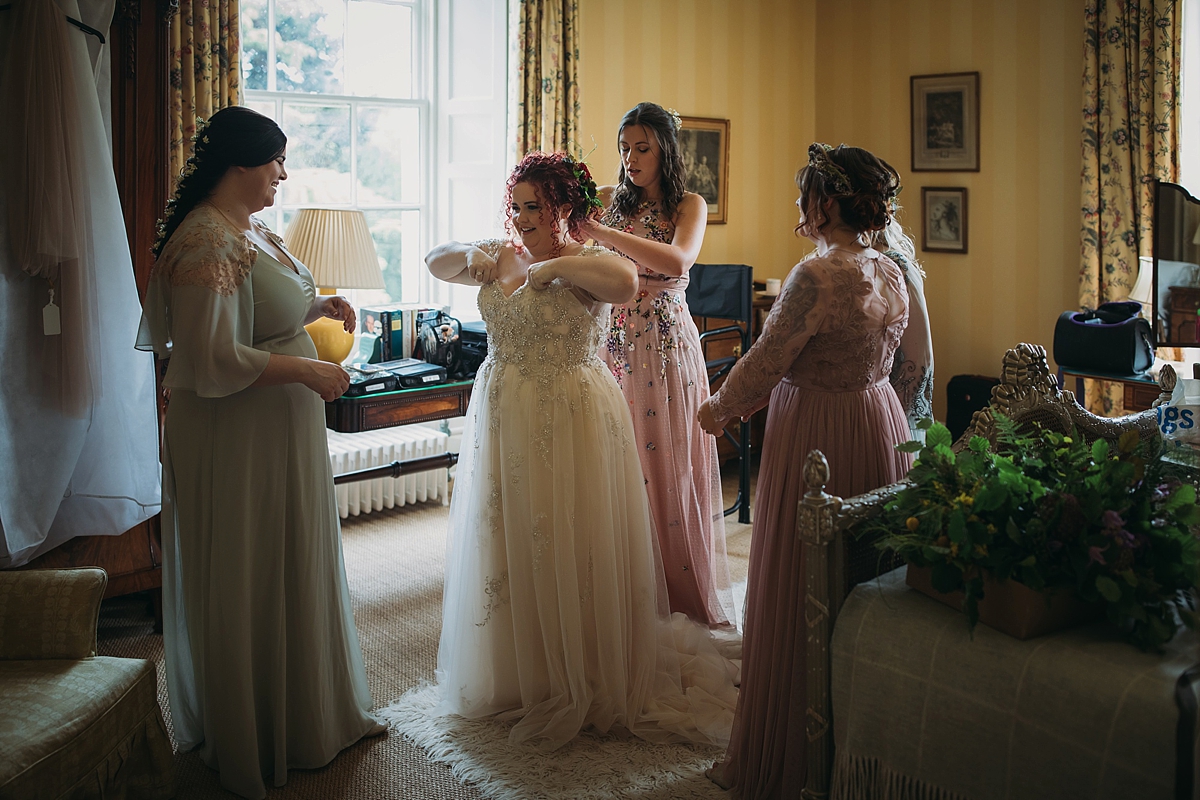 11 Maggie Sottero dress literature inspired woodland wedding Scotland