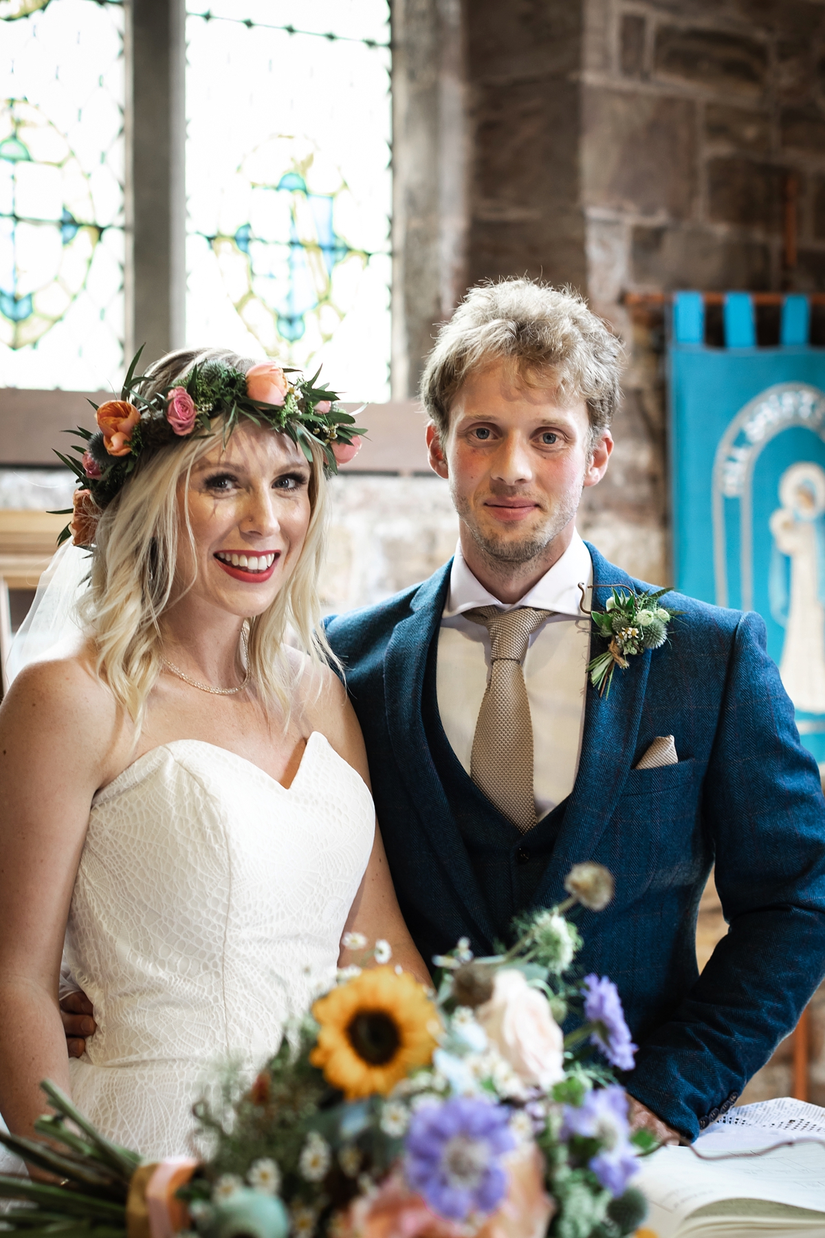 13 Charlotte Balbier dress nature inspired barn wedding Yorkshire