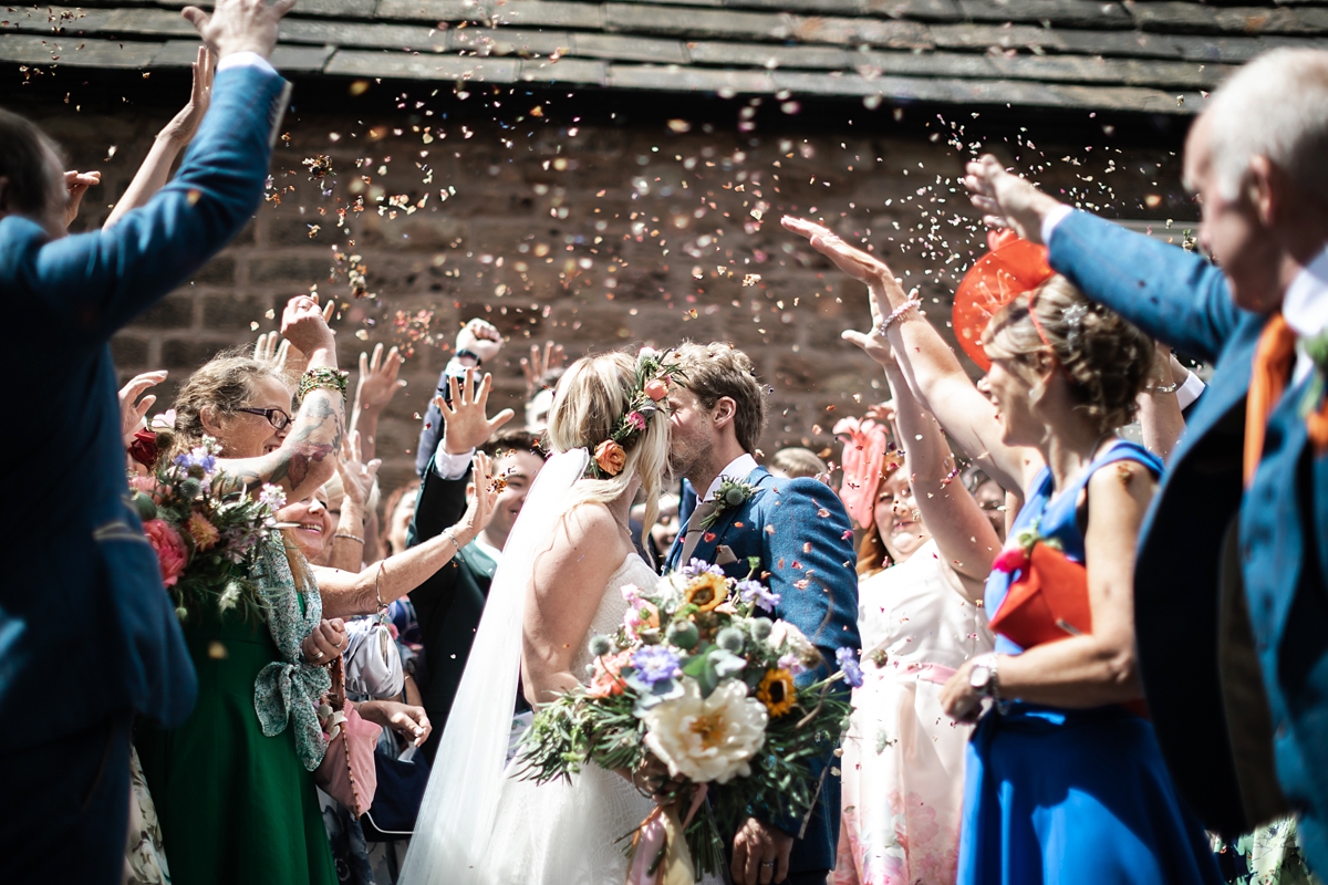 15 Charlotte Balbier dress nature inspired barn wedding Yorkshire