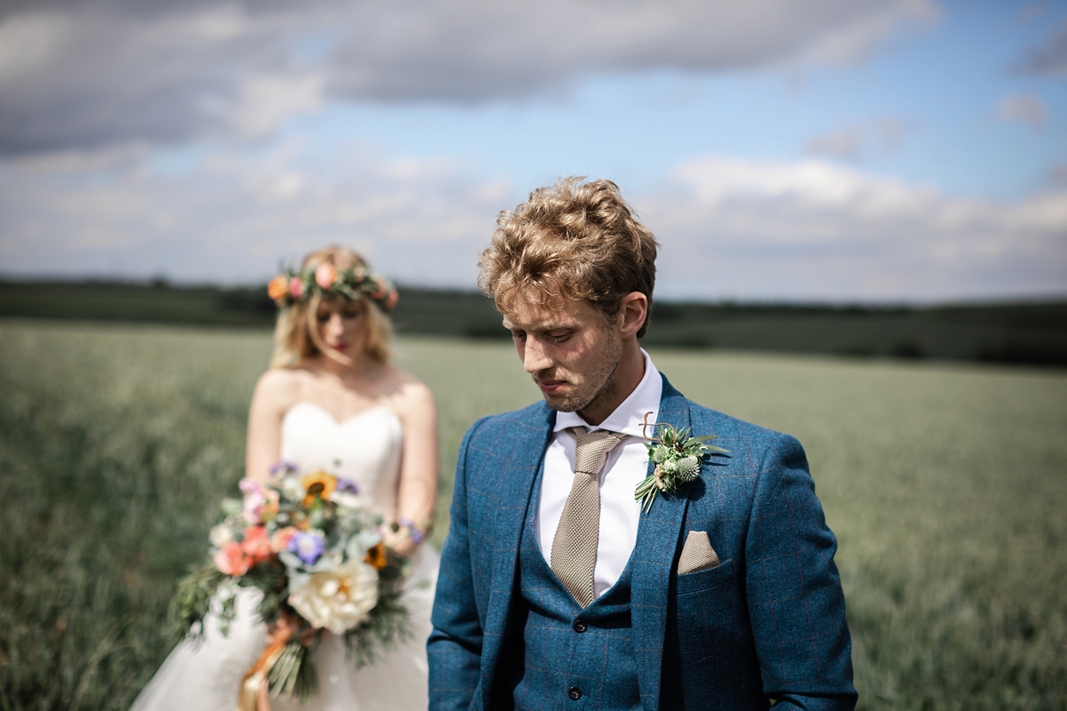 19 Charlotte Balbier dress nature inspired barn wedding Yorkshire