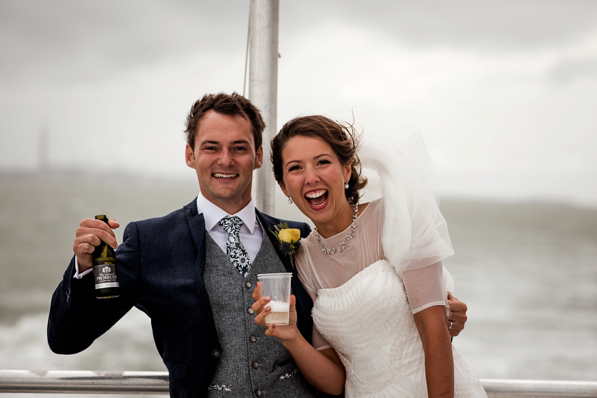 21 Suzanne Neville dress rainy day coastal wedding Portsmouth