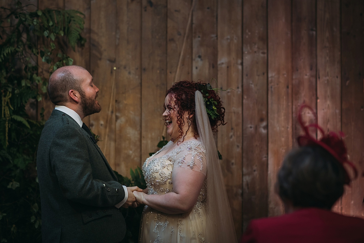 26 Maggie Sottero dress literature inspired woodland wedding Scotland