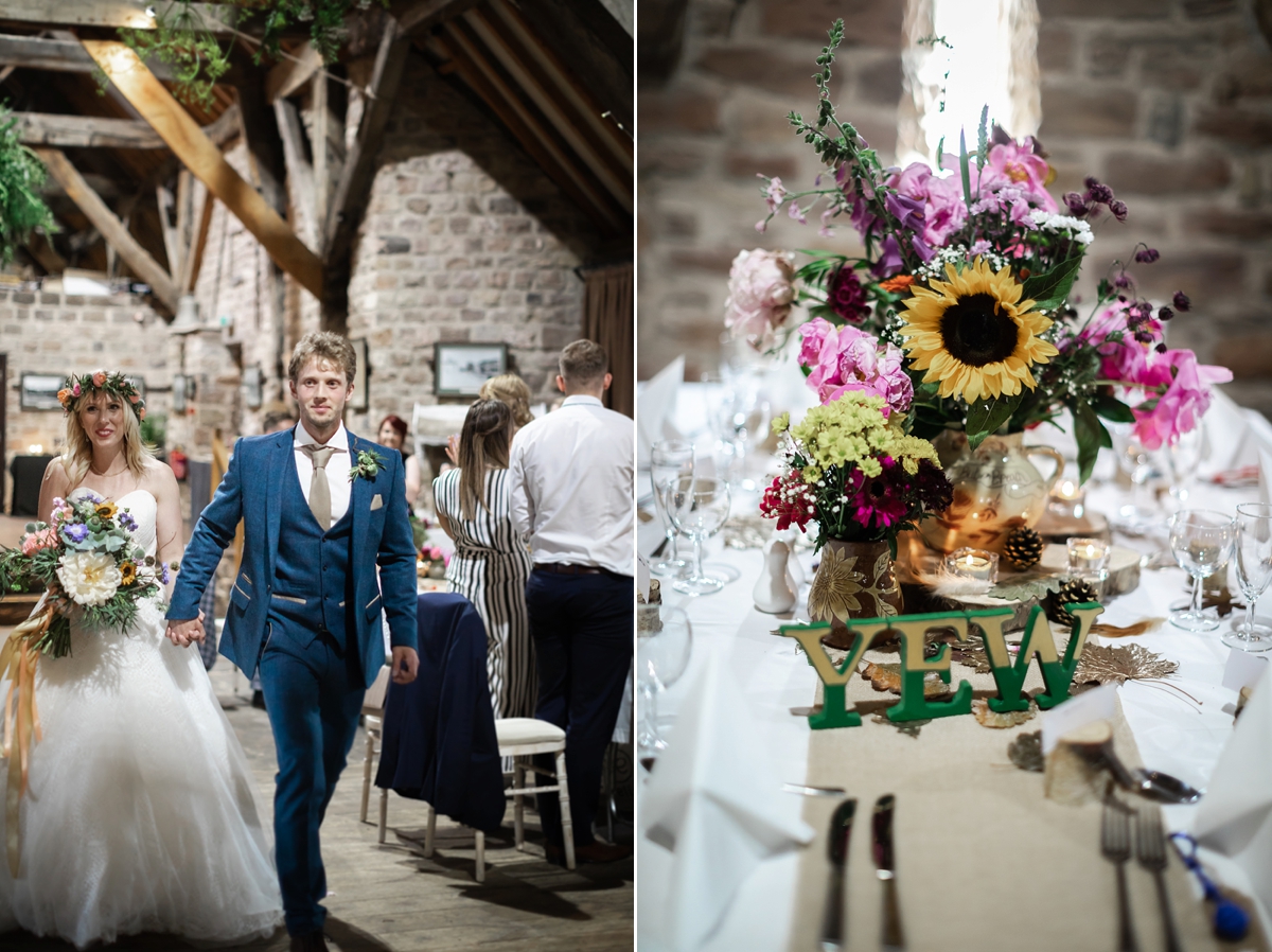 27 Charlotte Balbier dress nature inspired barn wedding Yorkshire