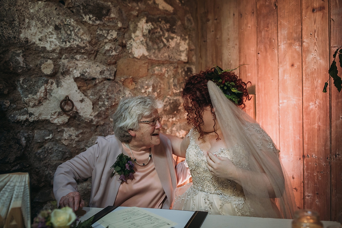 27 Maggie Sottero dress literature inspired woodland wedding Scotland
