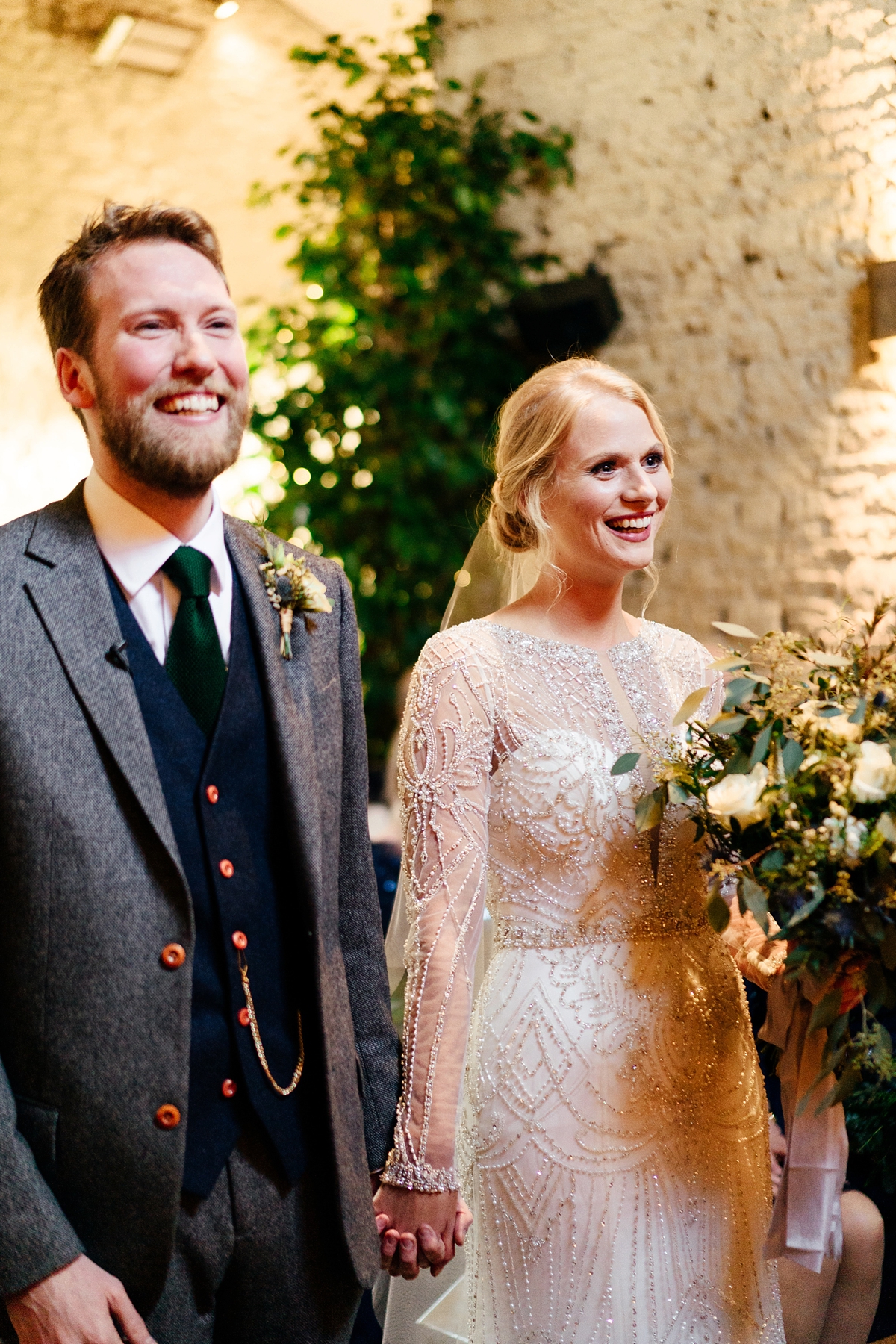 28 Justin Alexander bride celstial inspired winter barn wedding