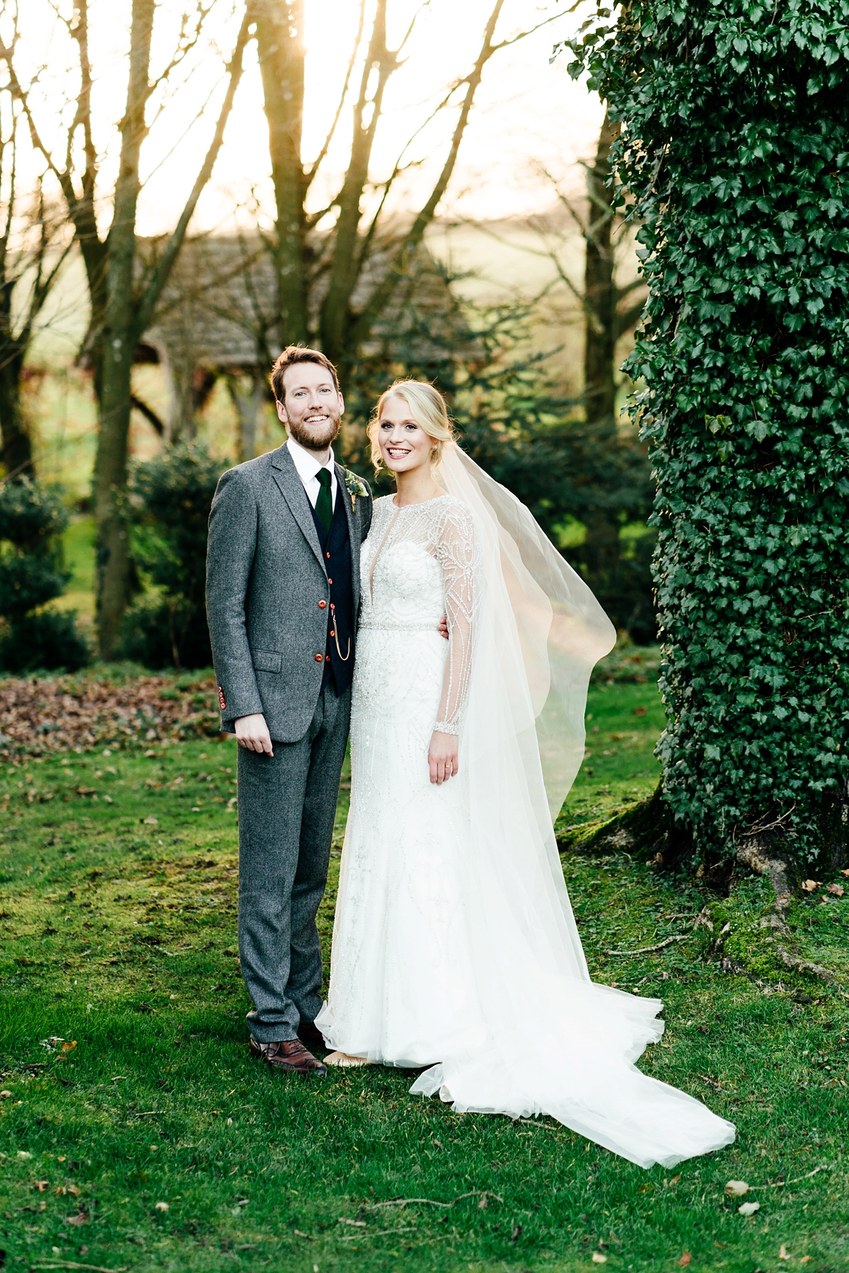 43 Justin Alexander bride celstial inspired winter barn wedding