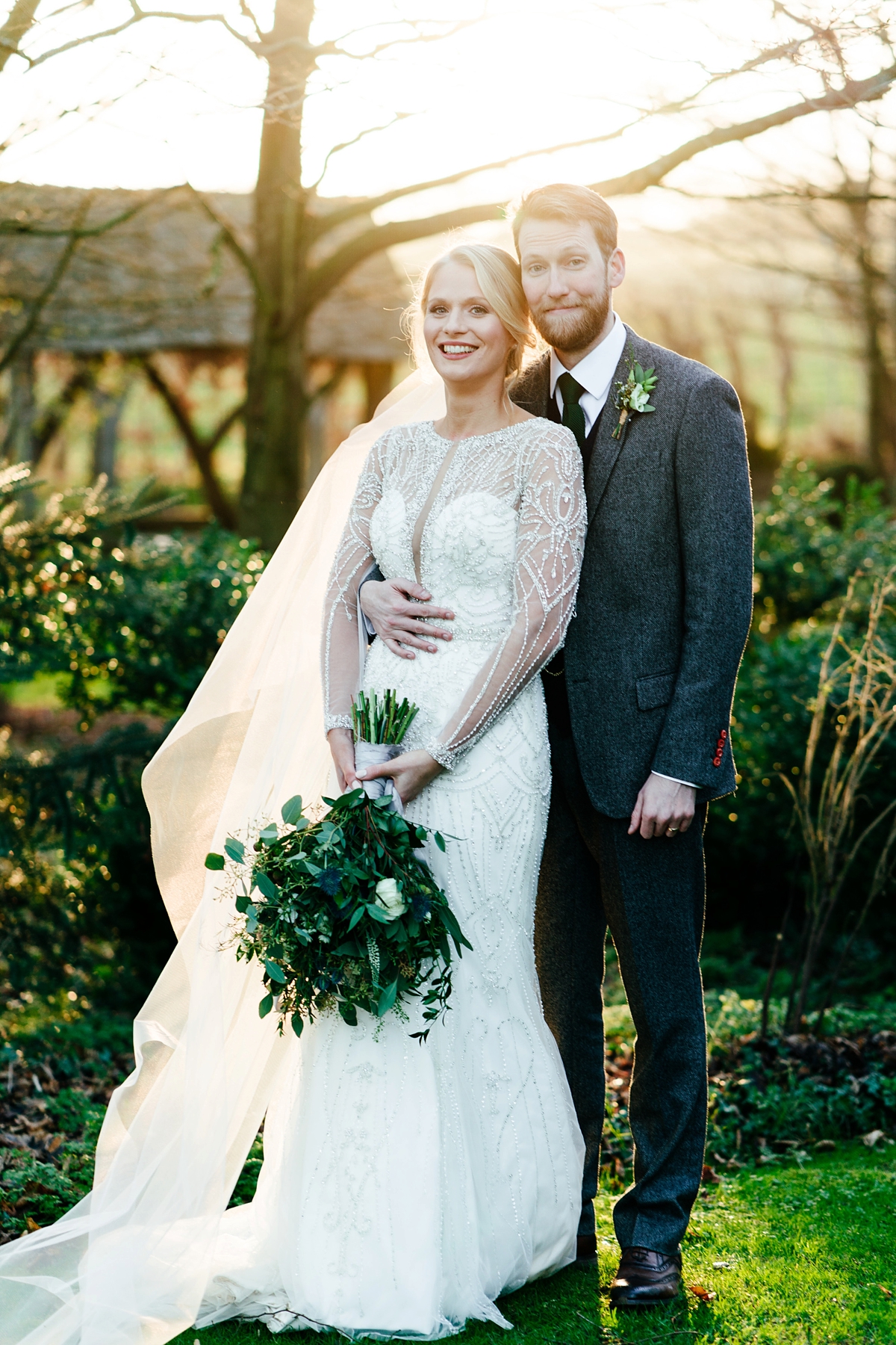 44 Justin Alexander bride celstial inspired winter barn wedding