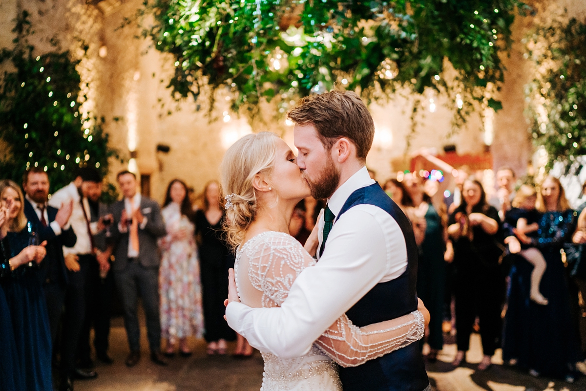 57 Justin Alexander bride celstial inspired winter barn wedding